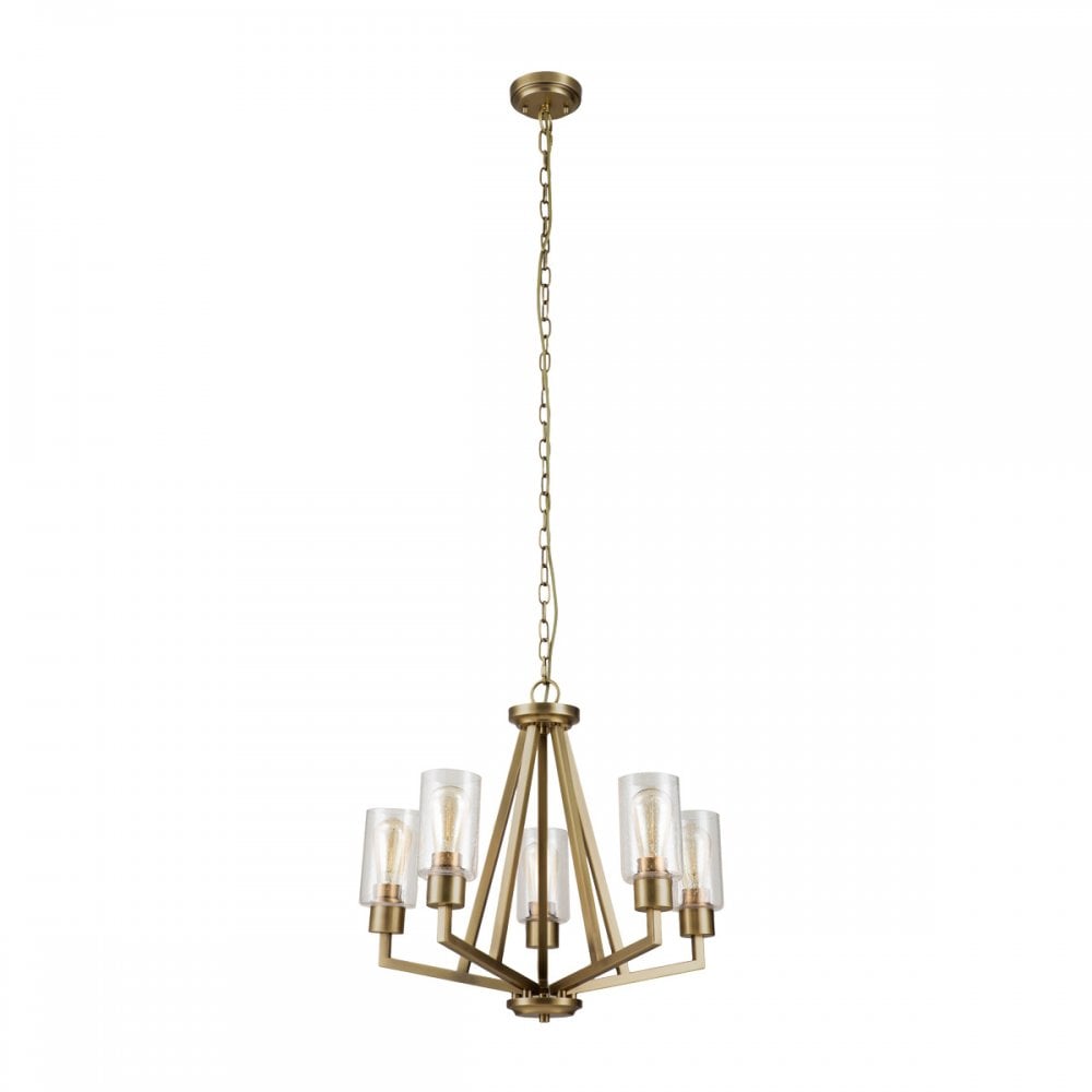 Kichler Deryn 5 Light Chandelier - Natural Brass