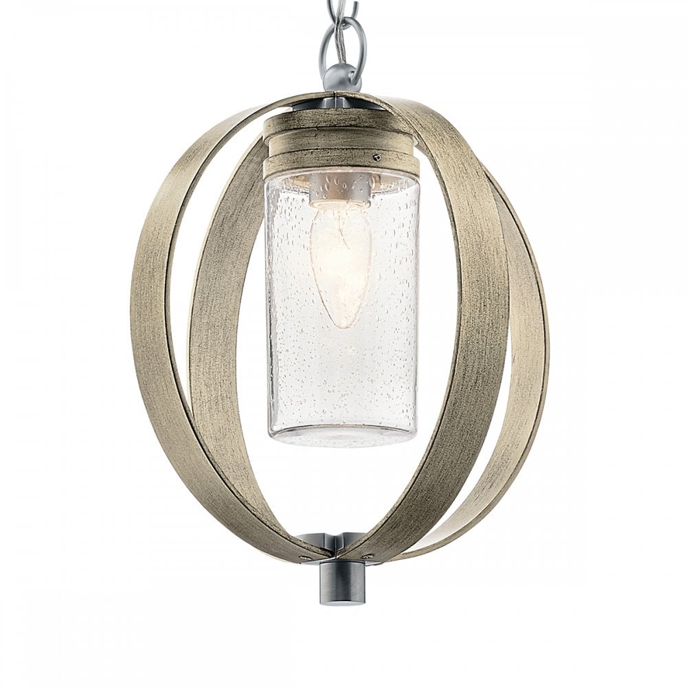 Kichler Grand Bank Single Outdoor Pendant - Distressed Antique Grey
