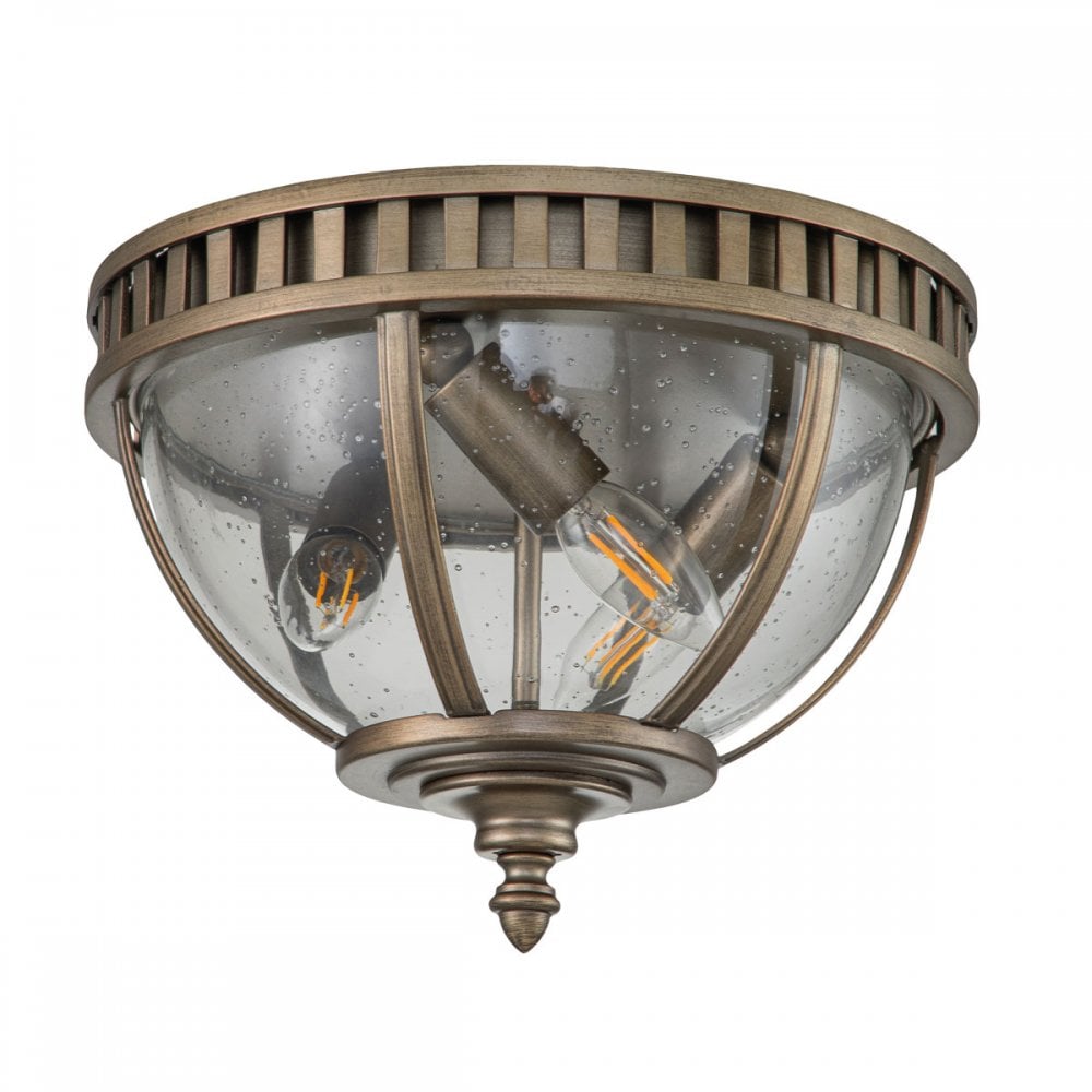 Kichler Halleron 3 Light Flush Fitting - Burnished Bronze