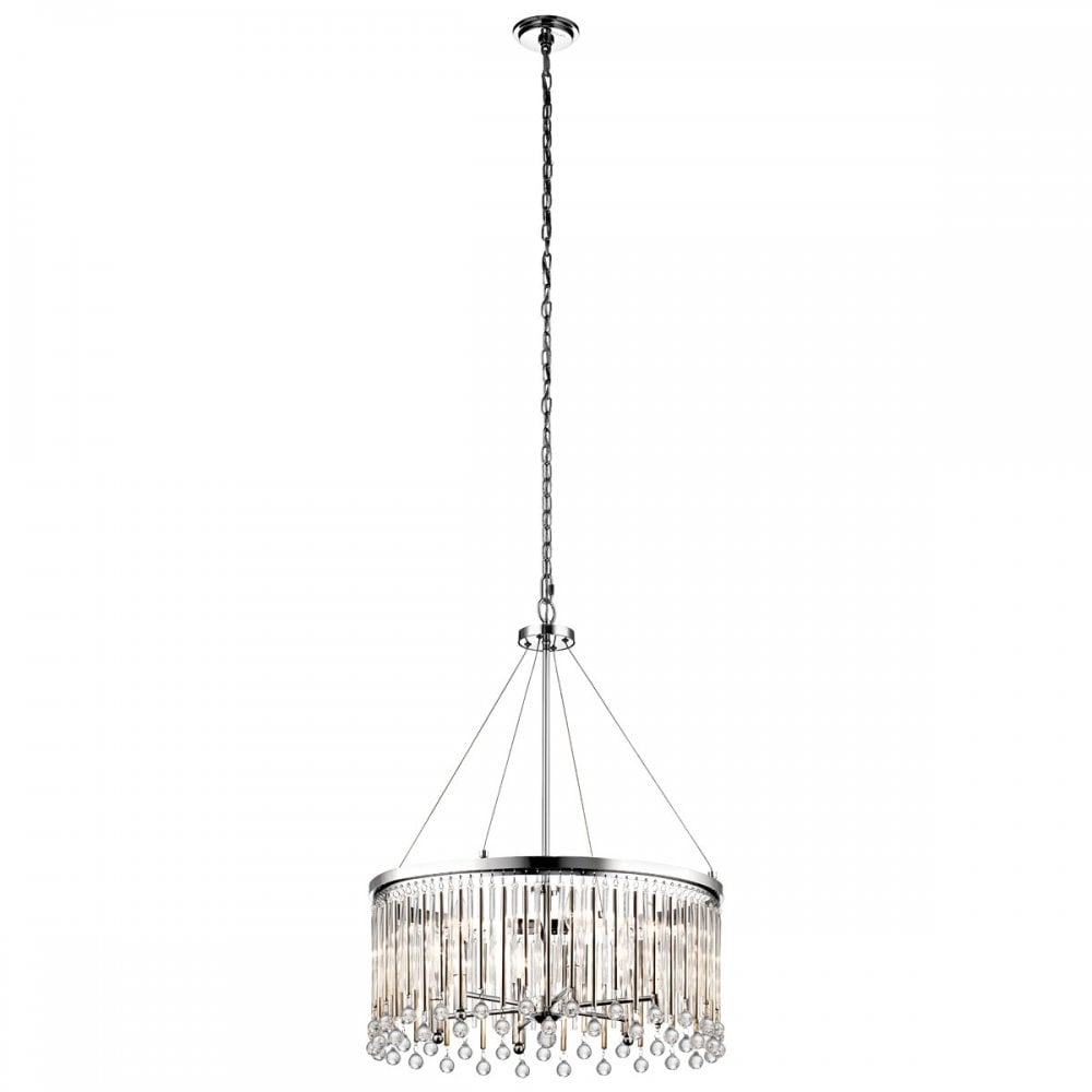 Kichler Piper 6 Light Chandelier / Pendant - Polished Chrome