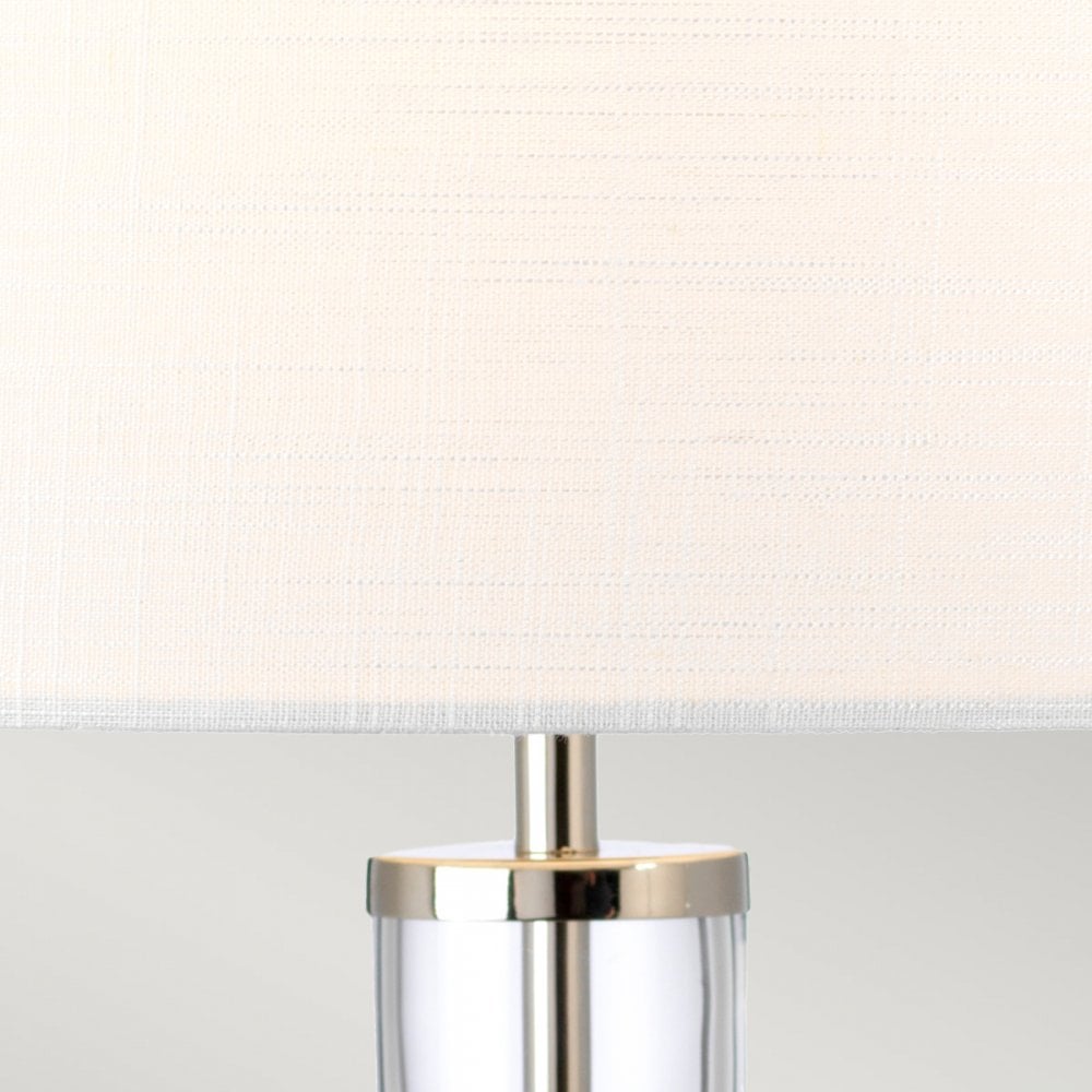 Elstead Orb Single Table Lamp - Polished Nickel & White Shade