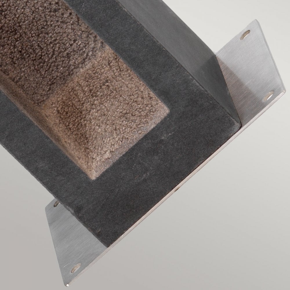 Elstead Parkstone LED Bollard 700mm - Basalt Stone & Stainless Steel