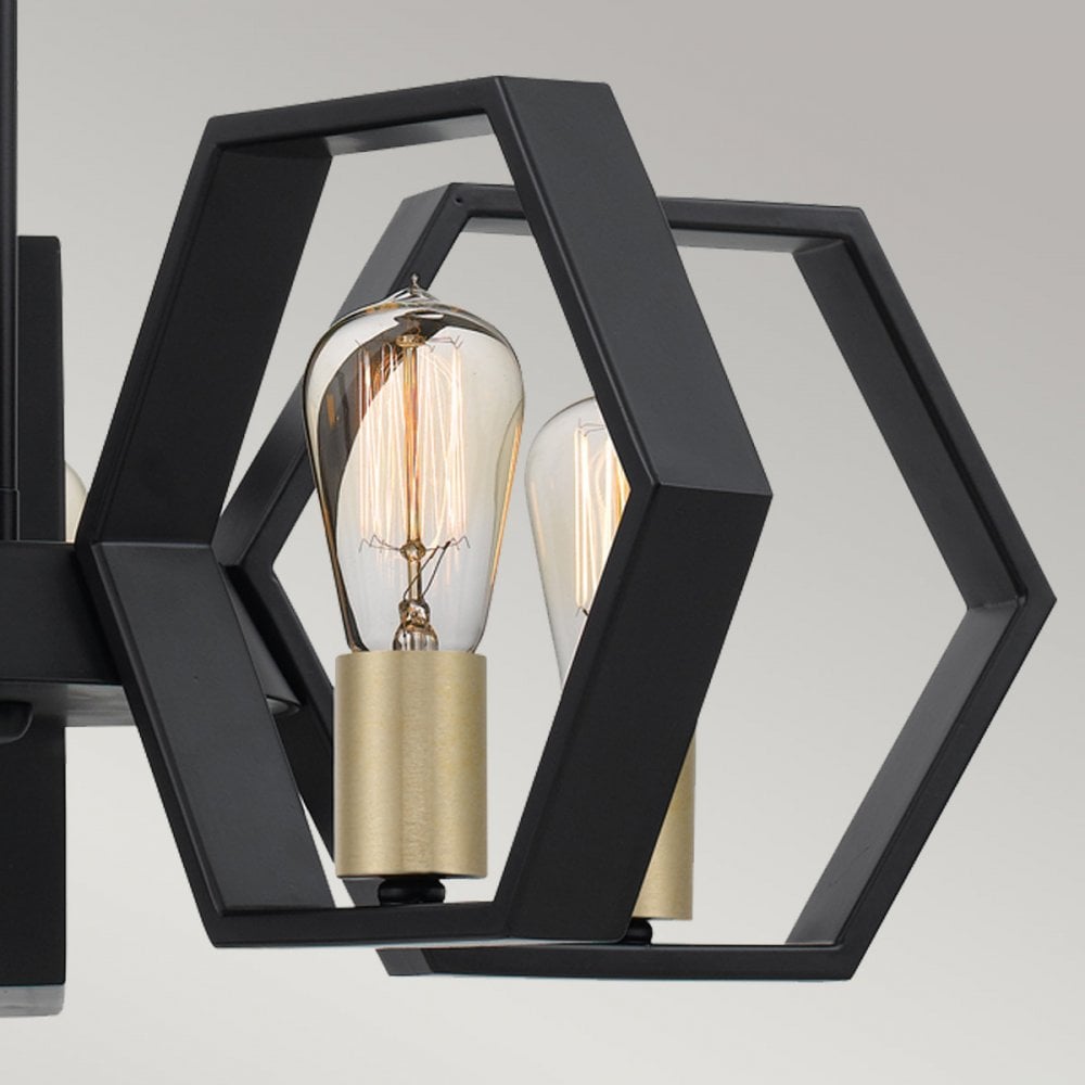 Quoizel Bismarck 5 Light Chandelier - Earth Black