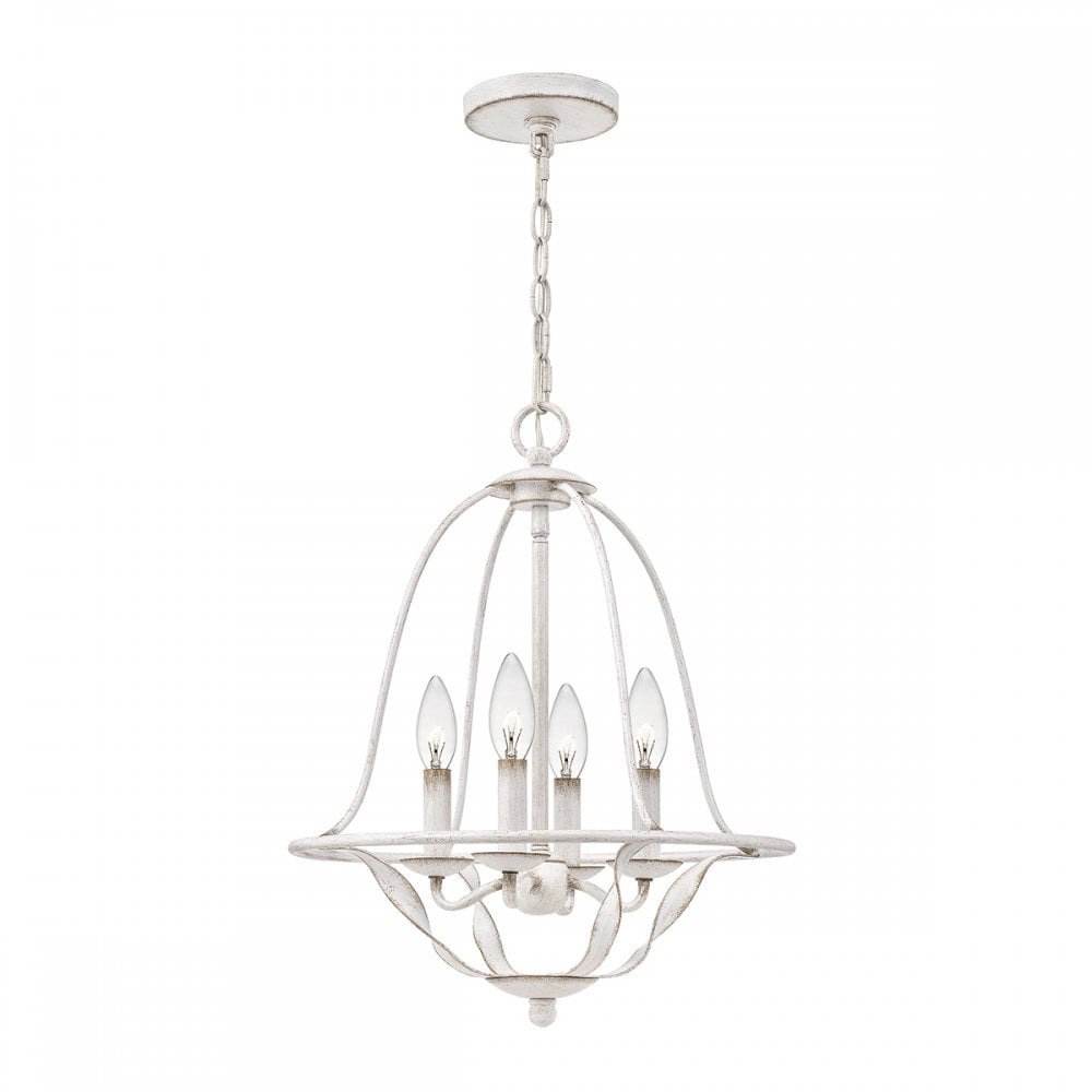 Quoizel Bradbury 4 Light Pendant - Antique White