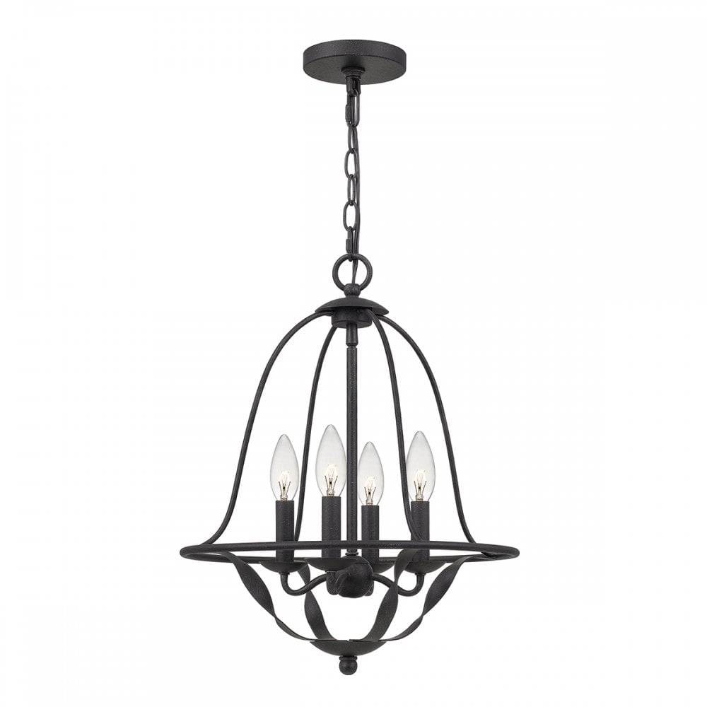 Quoizel Bradbury 4 Light Pendantt - Grey Ash