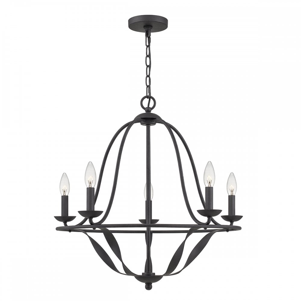Quoizel Bradbury 5 Light Chandeliert - Grey Ash