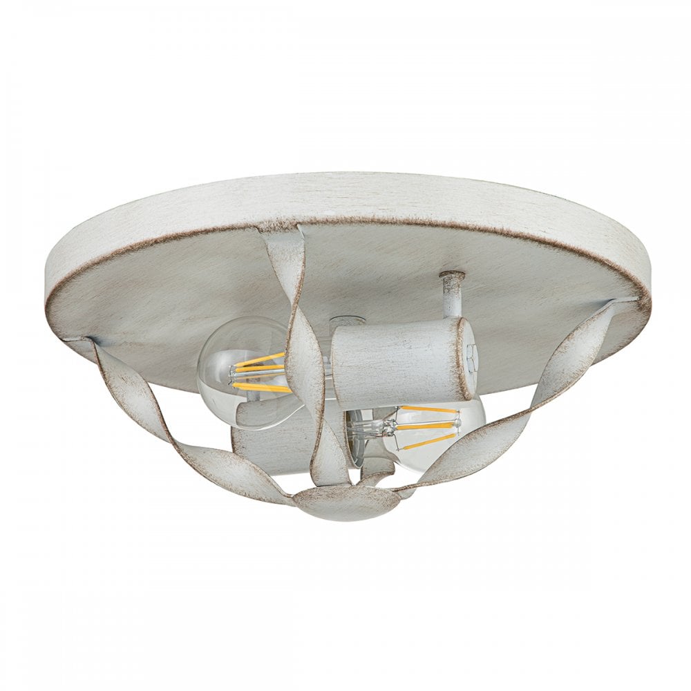 Quoizel Bradbury 2 Light Flush Fitting - Antique White