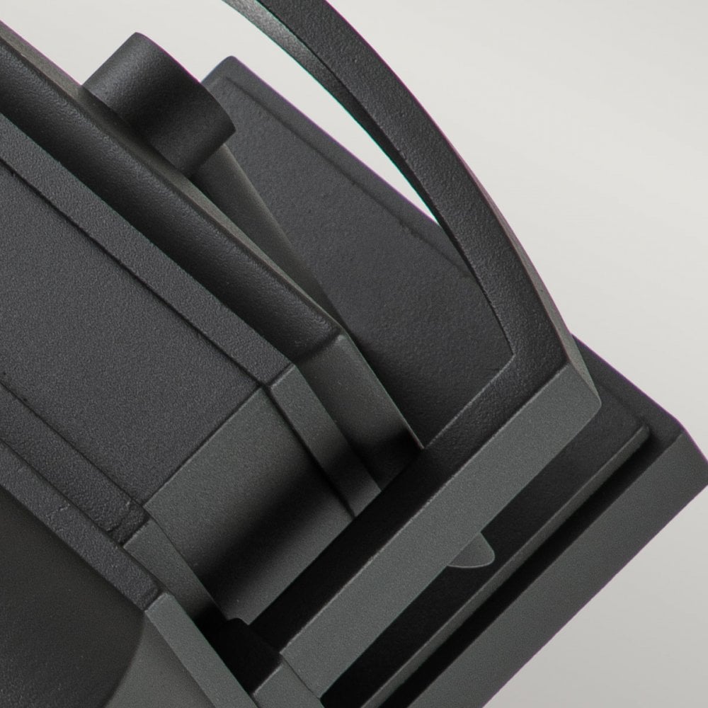 Quoizel Byron Single Large Wall Lantern - Graphite with Pewter Reflector