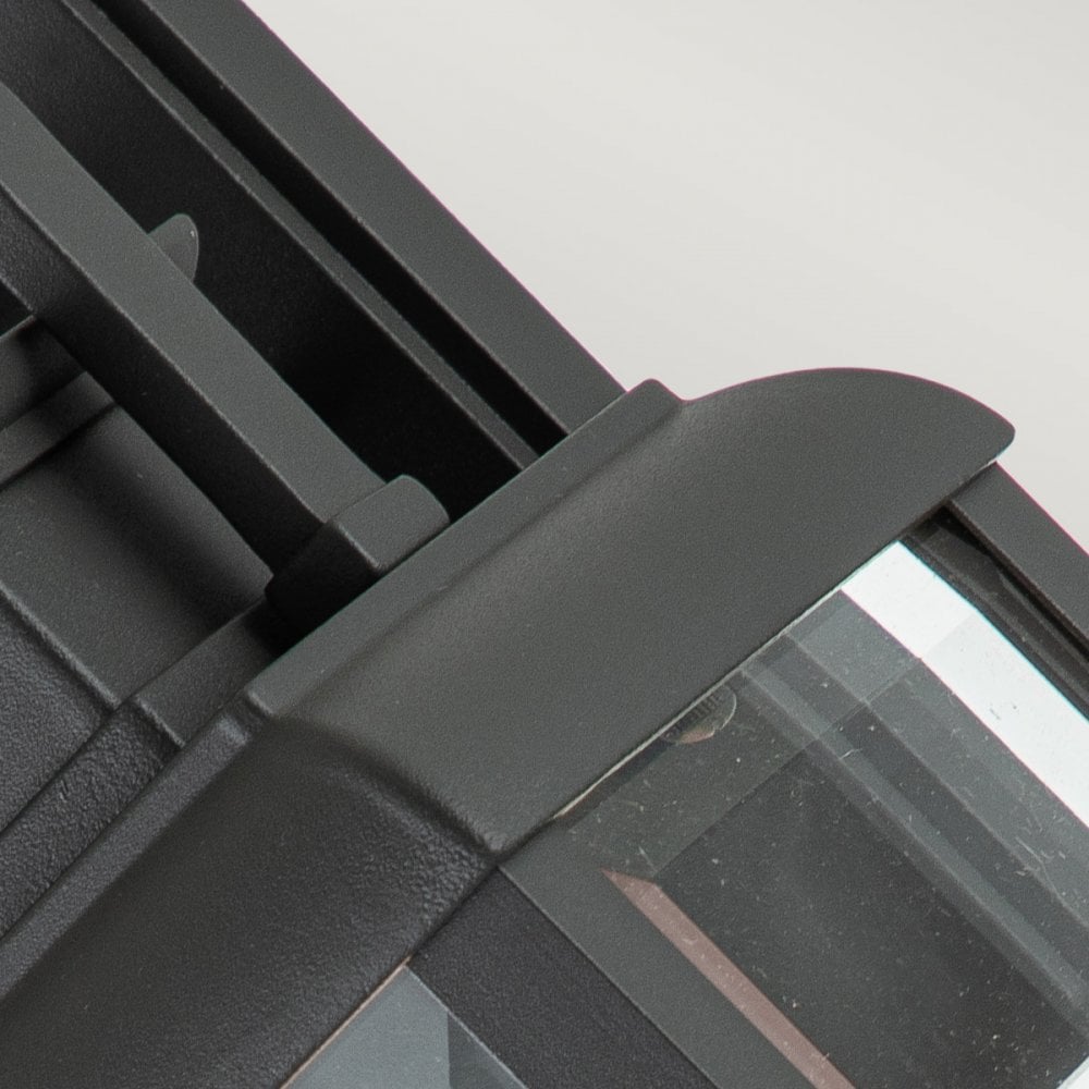 Quoizel Byron Single Medium Wall Lantern - Graphite with Pewter Reflector