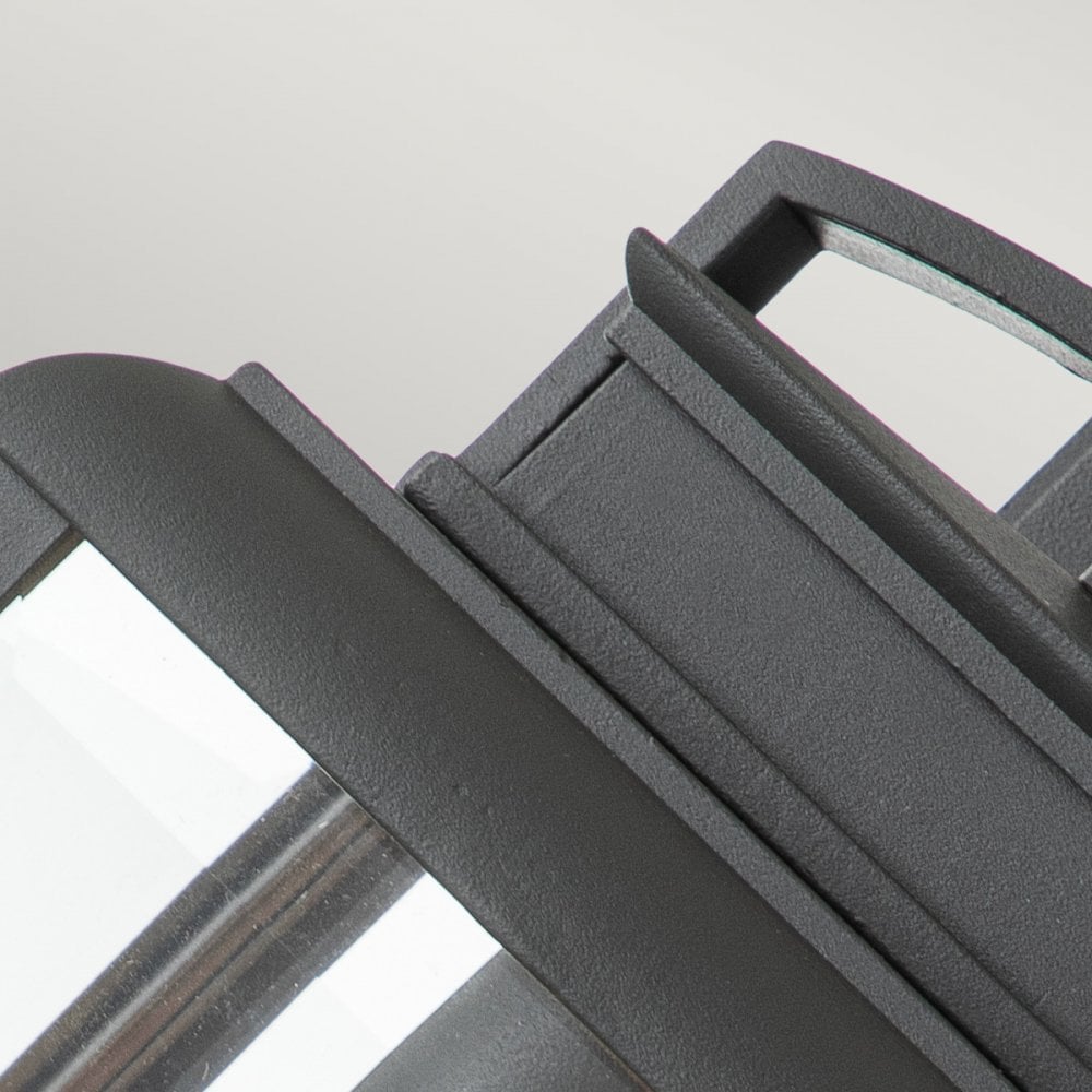 Quoizel Byron Single Small Wall Lantern - Graphite with Pewter Reflector