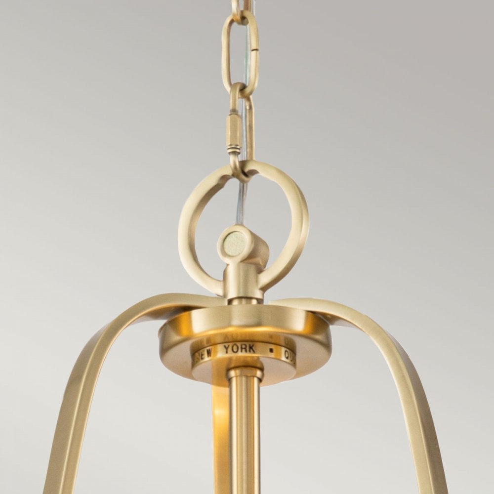 Quoizel Uptown Gotham 4 Light Pendant - Brushed Brass
