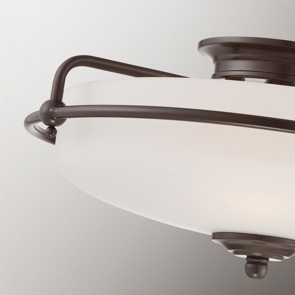 Quoizel Griffin 3 Light Flush Fitting - Palladian Bronze