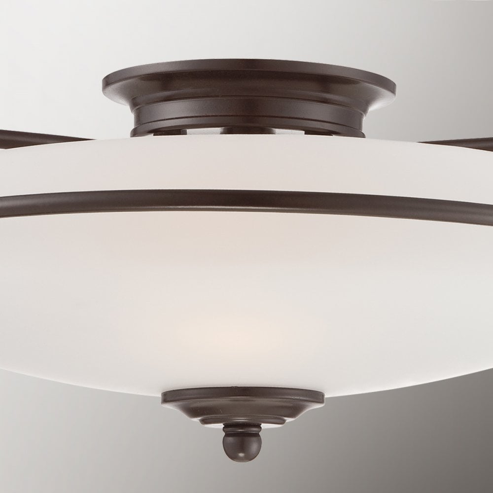 Quoizel Griffin 3 Light Flush Fitting - Palladian Bronze