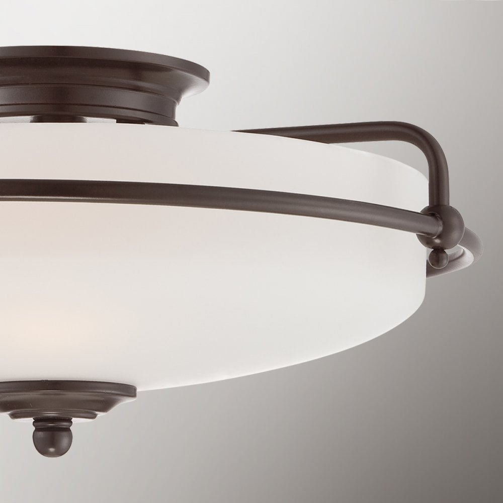 Quoizel Griffin 3 Light Flush Fitting - Palladian Bronze