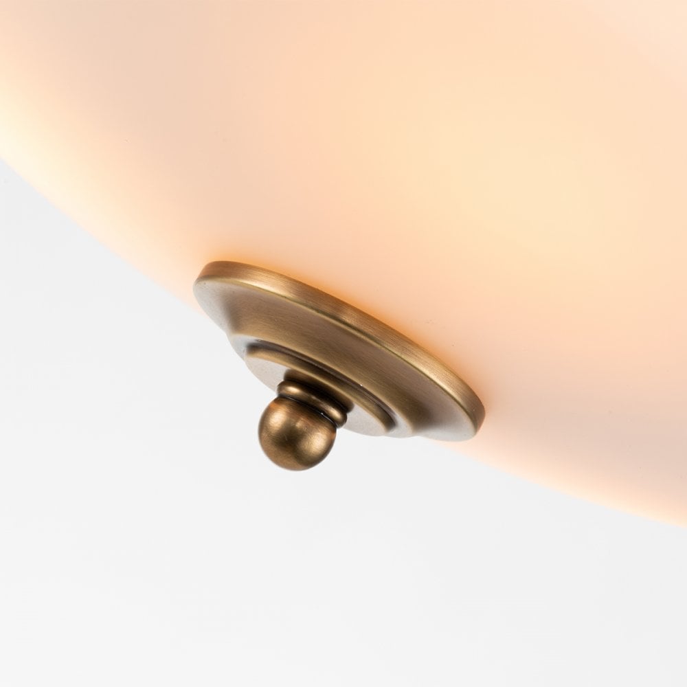 Quoizel Griffin 3 Light Flush Fitting - Weathered Brass