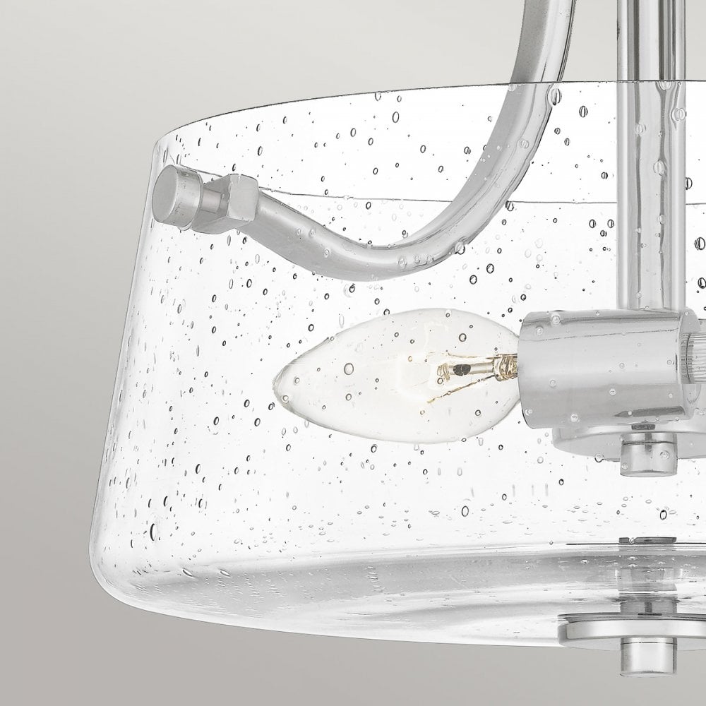 Quoizel Hollister 2 Light Semi-Flush Fitting - Polished Nickel