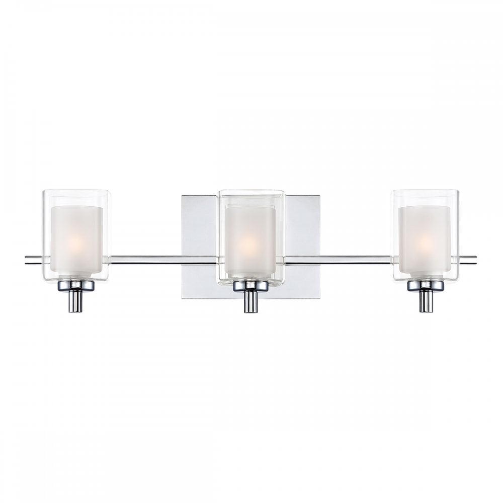 Quoizel Kolt 3 Light Bathroom Wall Light - Polished Chrome