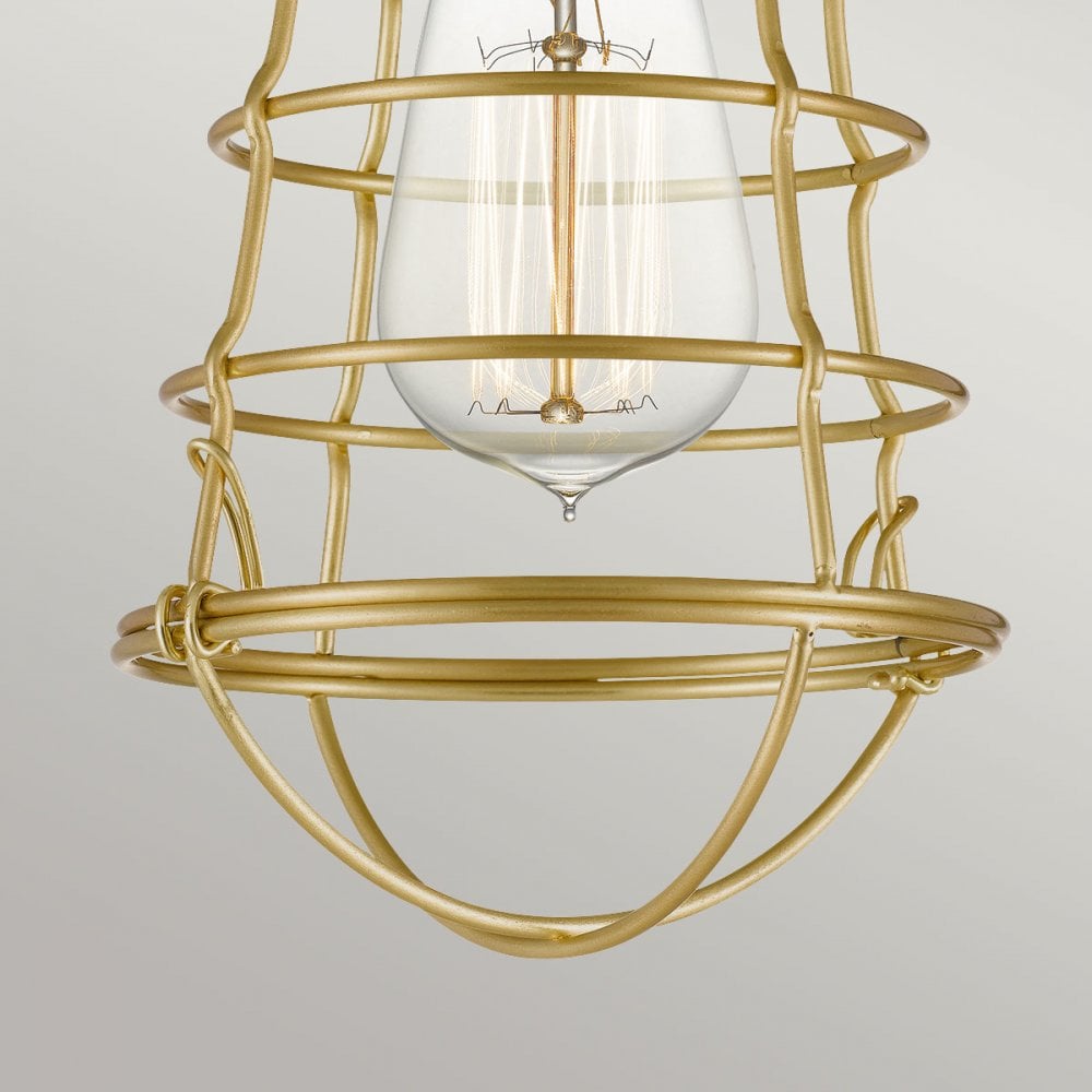 Quoizel Mixon Single Semi-Flush Fitting - Brushed Brass