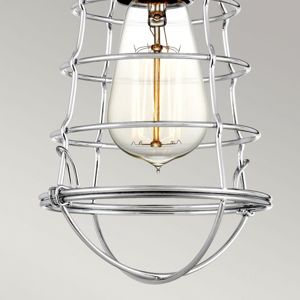 Quoizel Mixon Single Semi-Flush Fitting - Polished Chrome