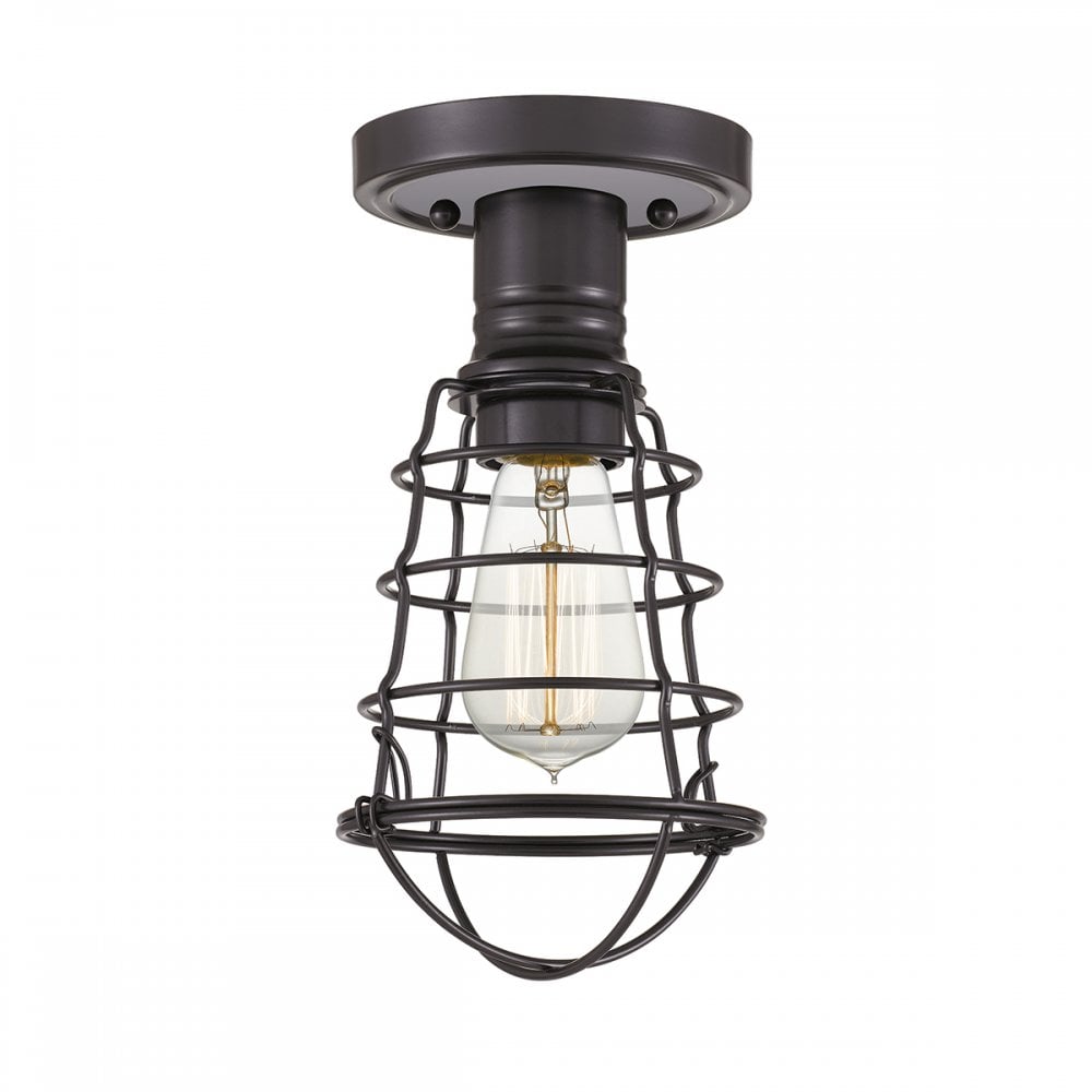 Quoizel Mixon Single Semi-Flush Fitting - Palladian Bronze