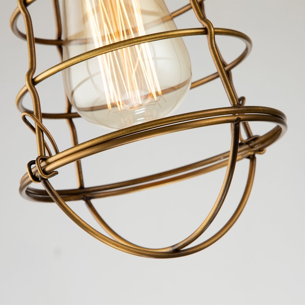 Quoizel Mixon Single Semi-Flush Fitting - Weathered Brass