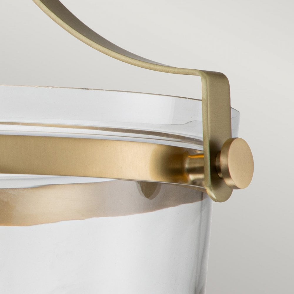 Quoizel Penn Station Single Semi-Flush Fitting - Brushed Brass