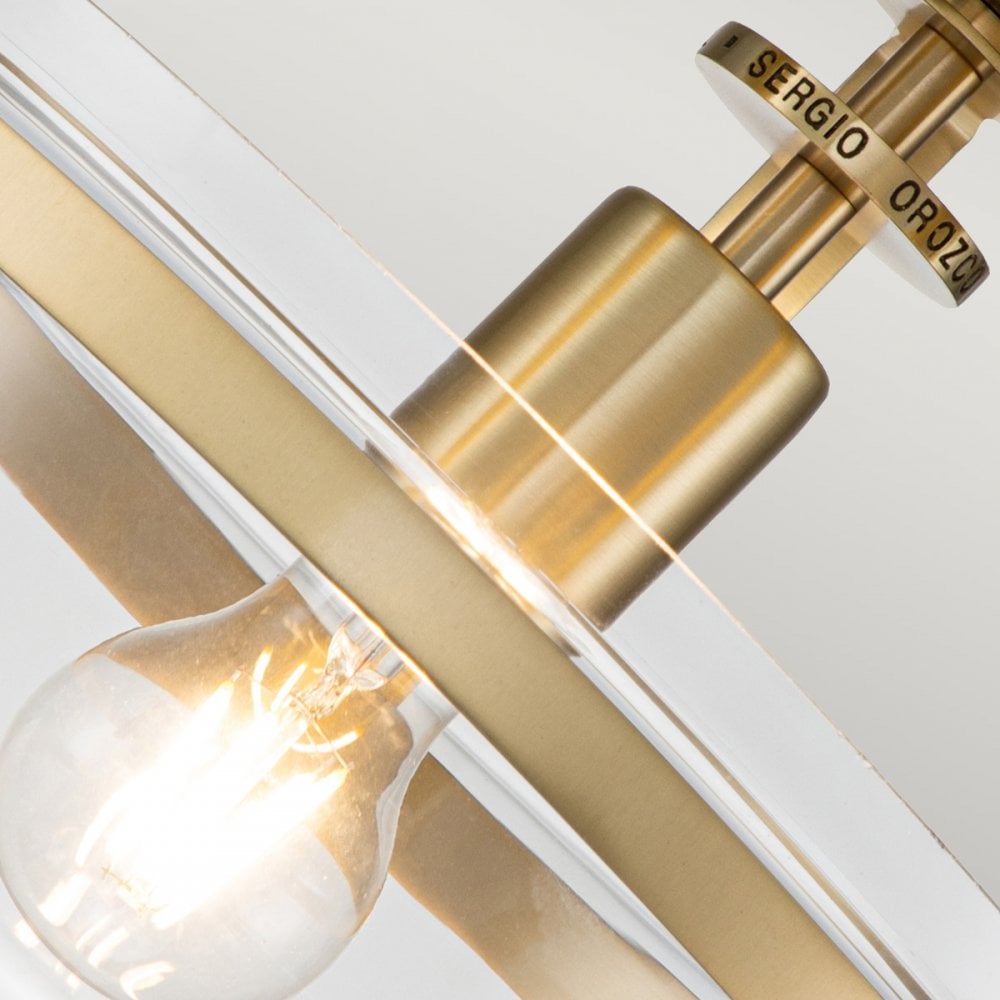 Quoizel Penn Station Single Semi-Flush Fitting - Brushed Brass