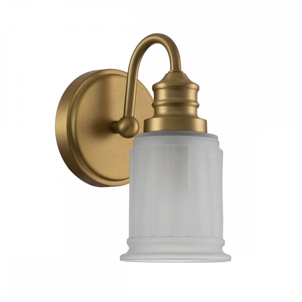 Quoizel Swell Single Bathroom Wall Light - Brushed Brass