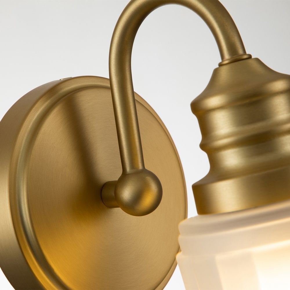 Quoizel Swell Single Bathroom Wall Light - Brushed Brass