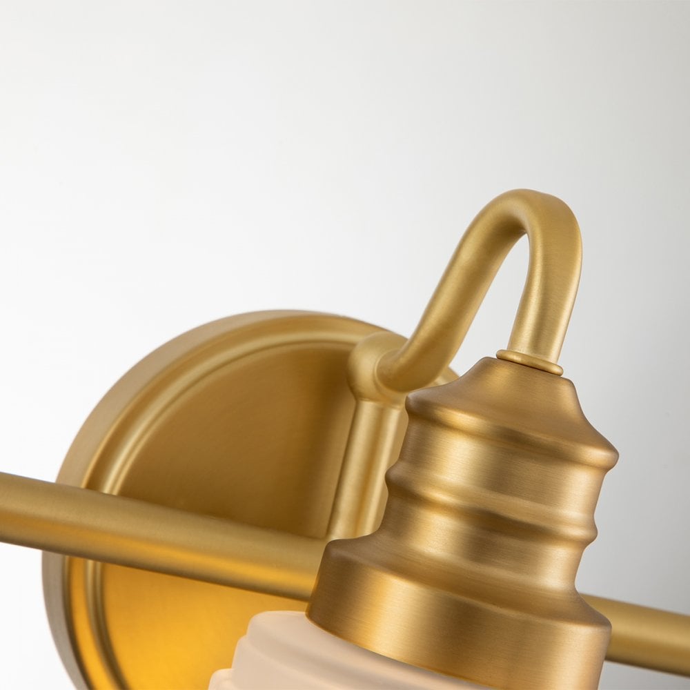 Quoizel Swell 3 Light Bathroom Wall Light - Brushed Brass