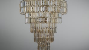 Searchlight Edith 13 Light Chandelier - Satin Brass & Champagne Glass