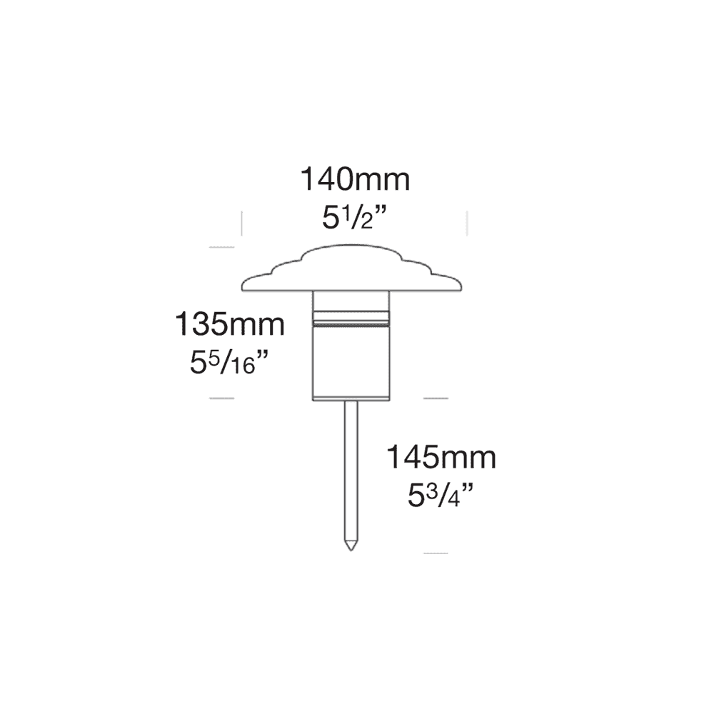 Hunza Pure LED Fern Light with Contoured Hood - Copper - Low Voltage