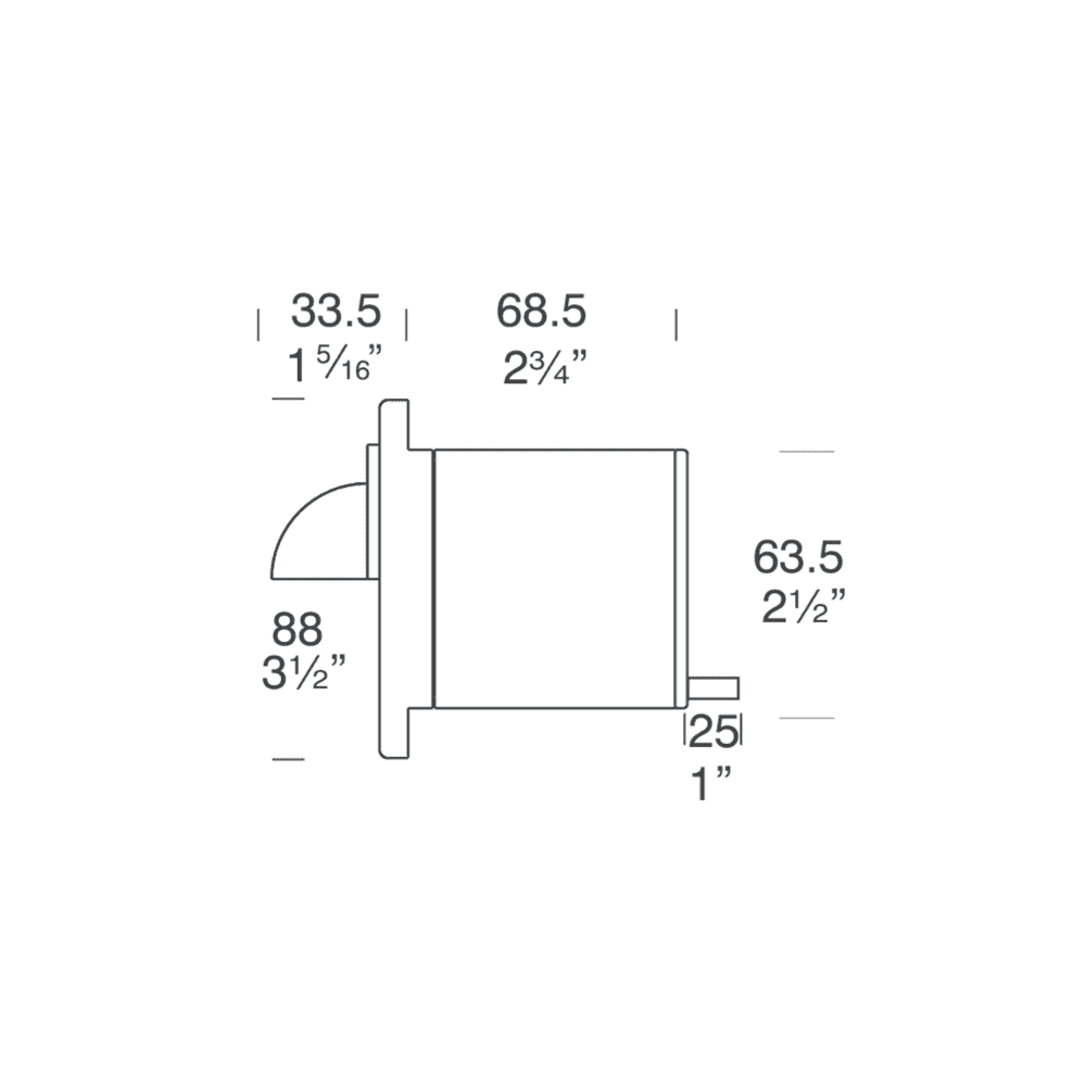 Hunza Pure LED Step Light Eyelid- Powder Coat - Low Voltage