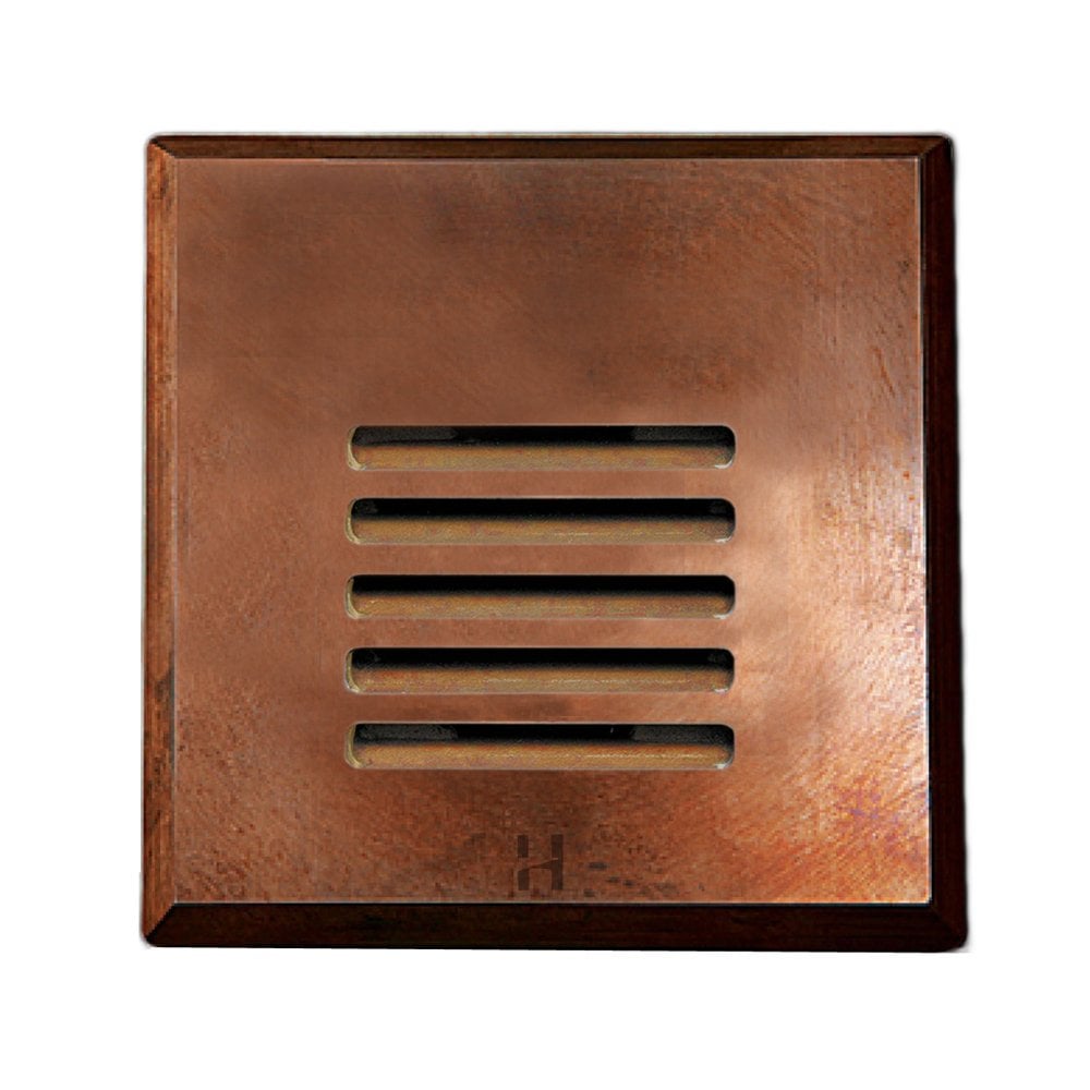 Hunza Pure LED Step Light Louvre Square - Copper - Low Voltage