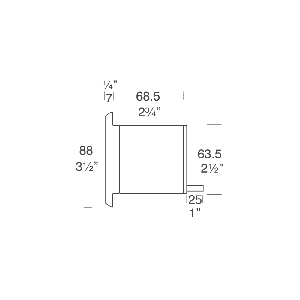 Hunza Pure LED Step Light Louvre Square - Copper - Low Voltage