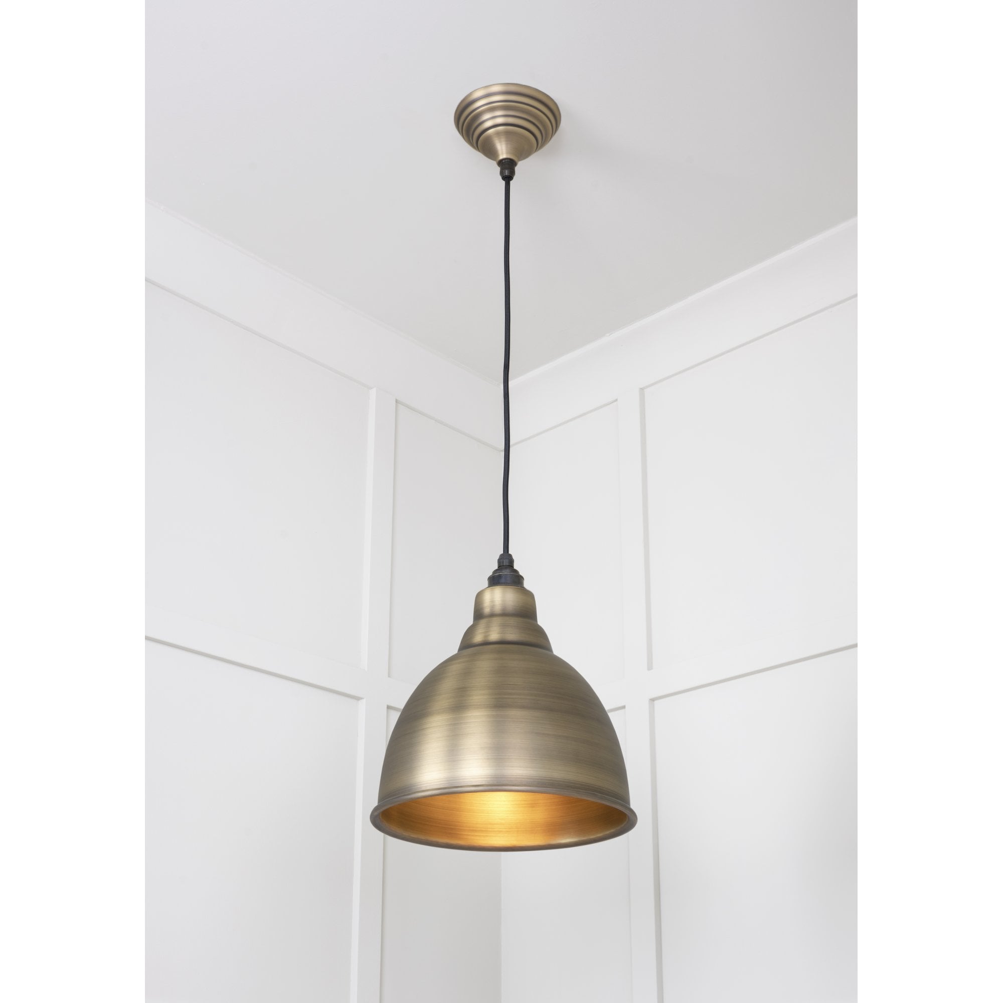 From The Anvil Aged Brass Brindley Pendant