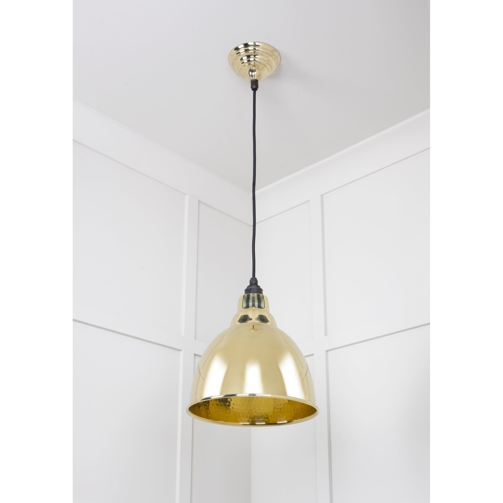 From The Anvil Hammered Brass Brindley Pendant