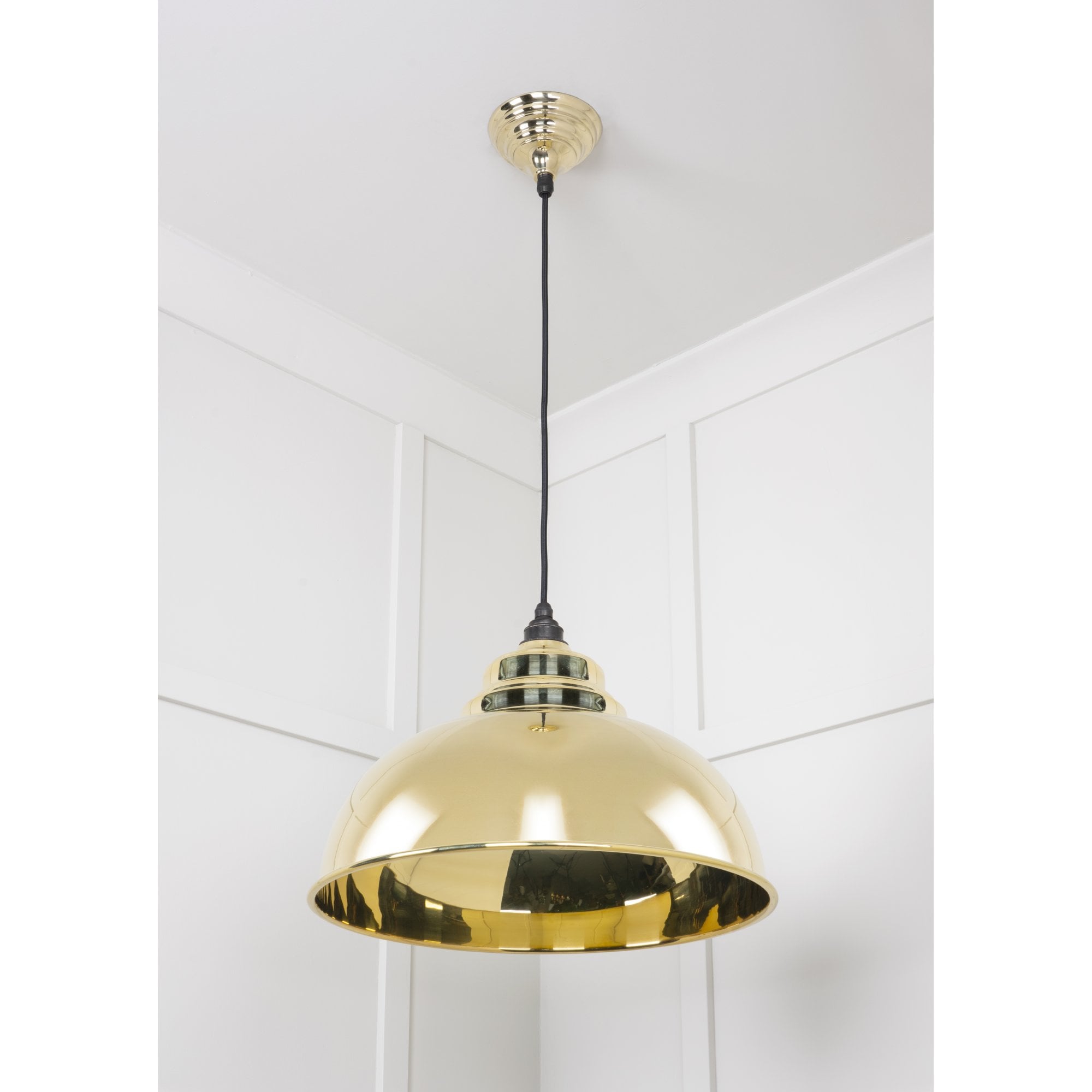 From The Anvil Smooth Brass Harborne Pendant