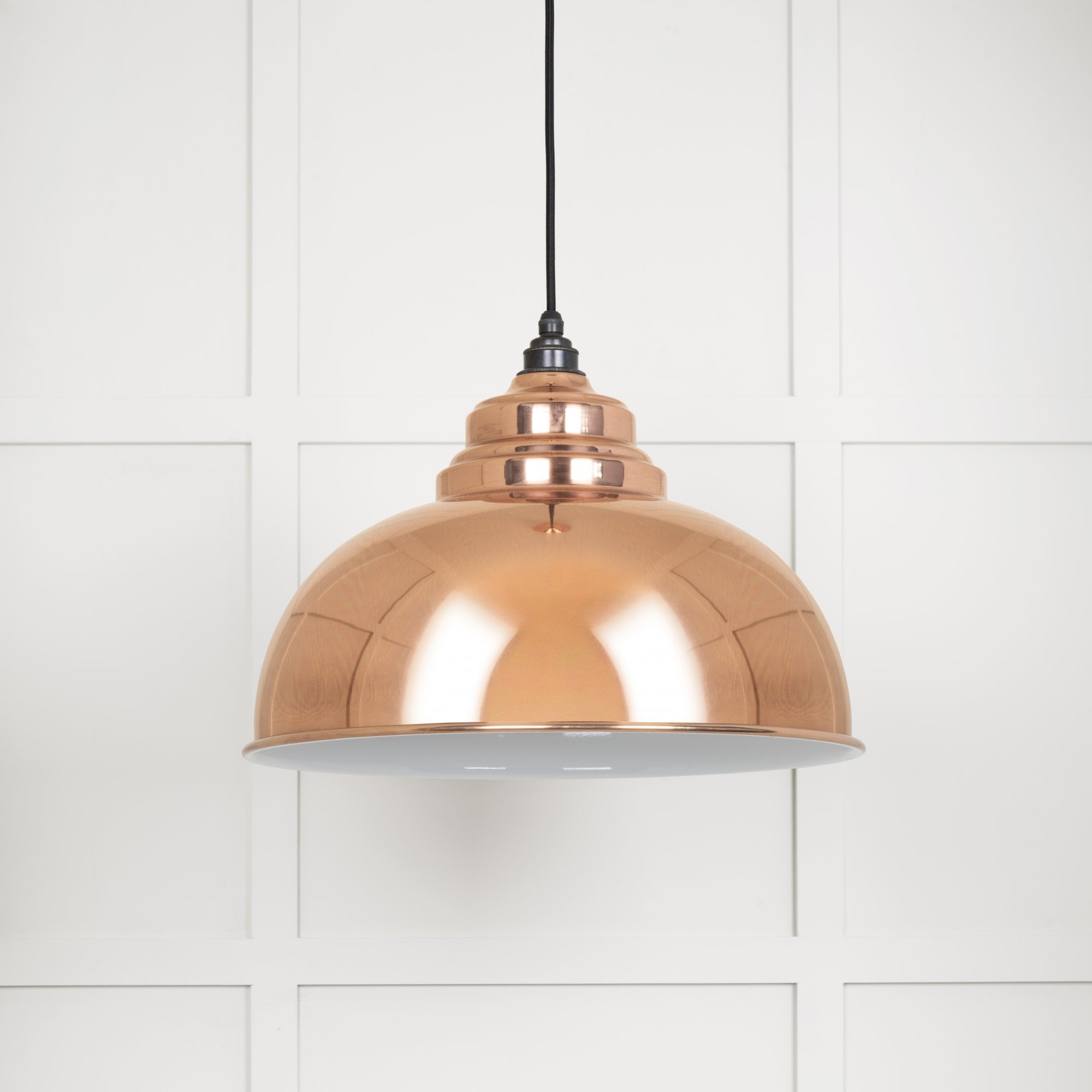 From The Anvil White Gloss Harborne Pendant - Copper