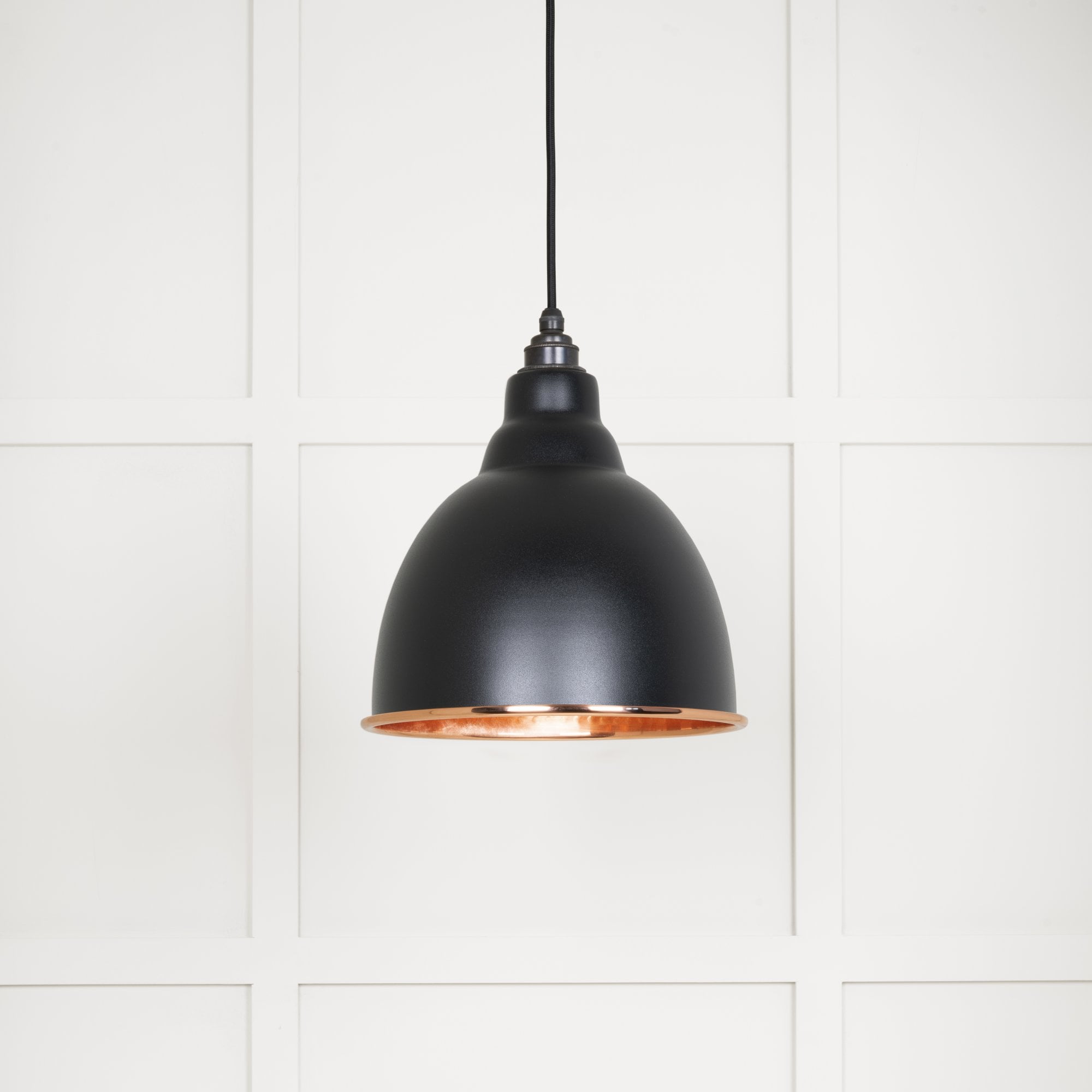 From The Anvil Hammered Copper Brindley Pendant - Elan Black