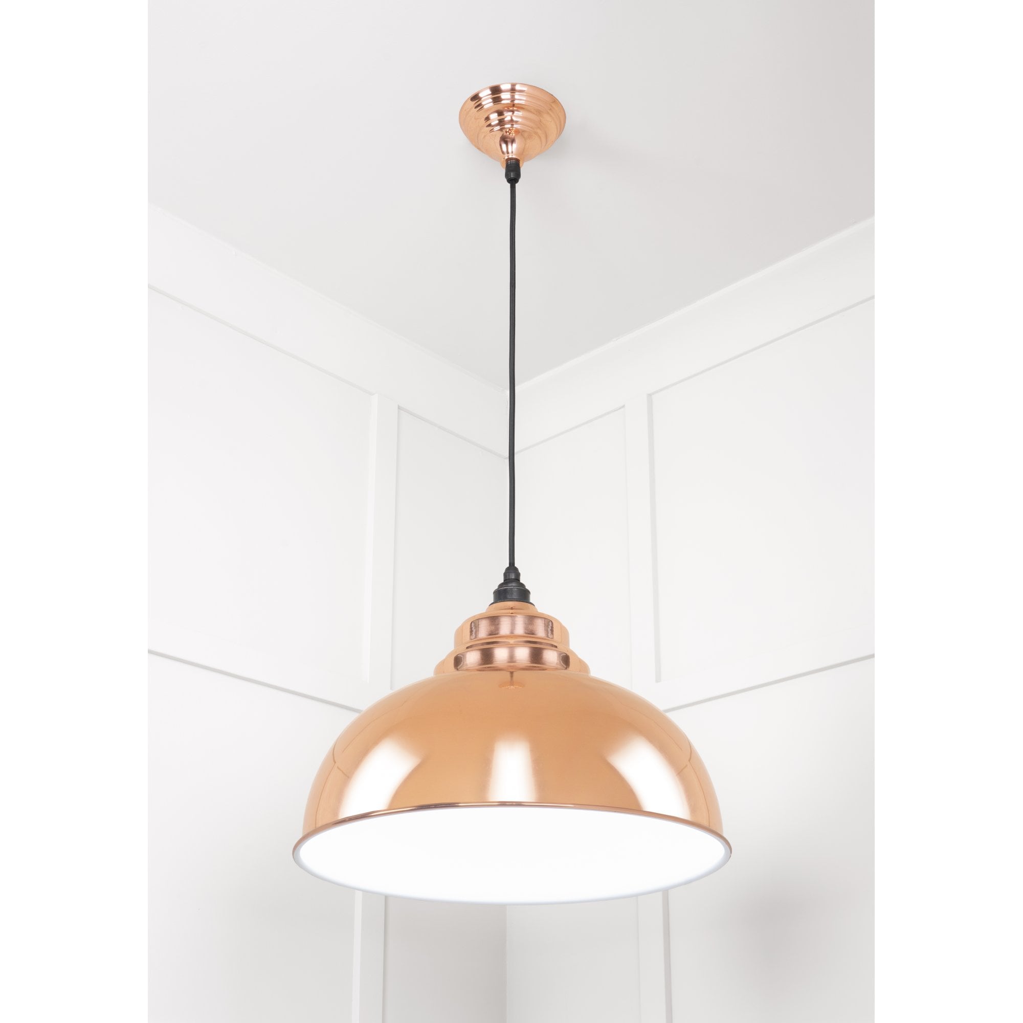 From The Anvil White Gloss Harborne Pendant - Copper