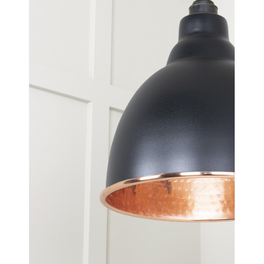 From The Anvil Hammered Copper Brindley Pendant - Elan Black