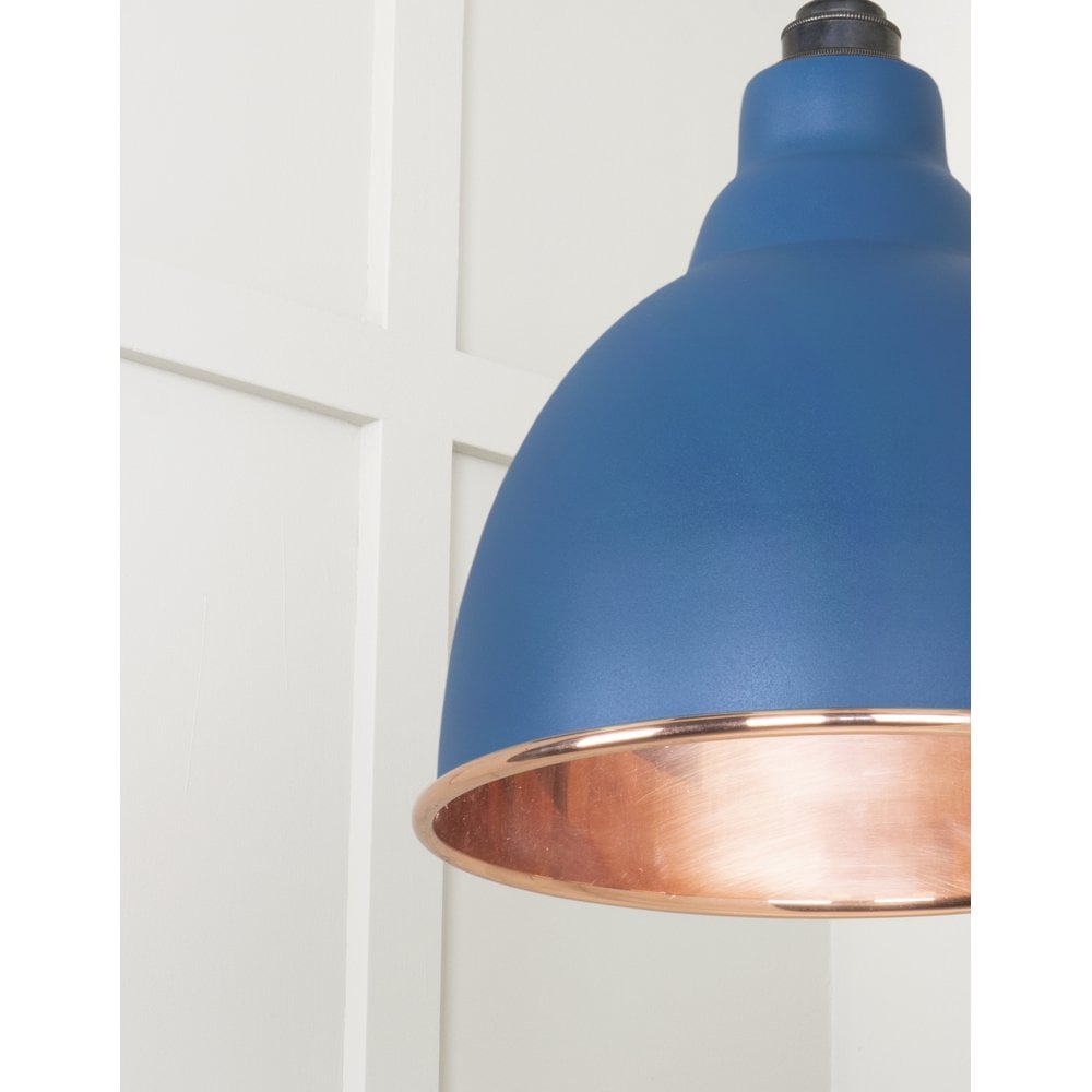 From The Anvil Smooth Copper Brindley Pendant - Upstream (Blue)