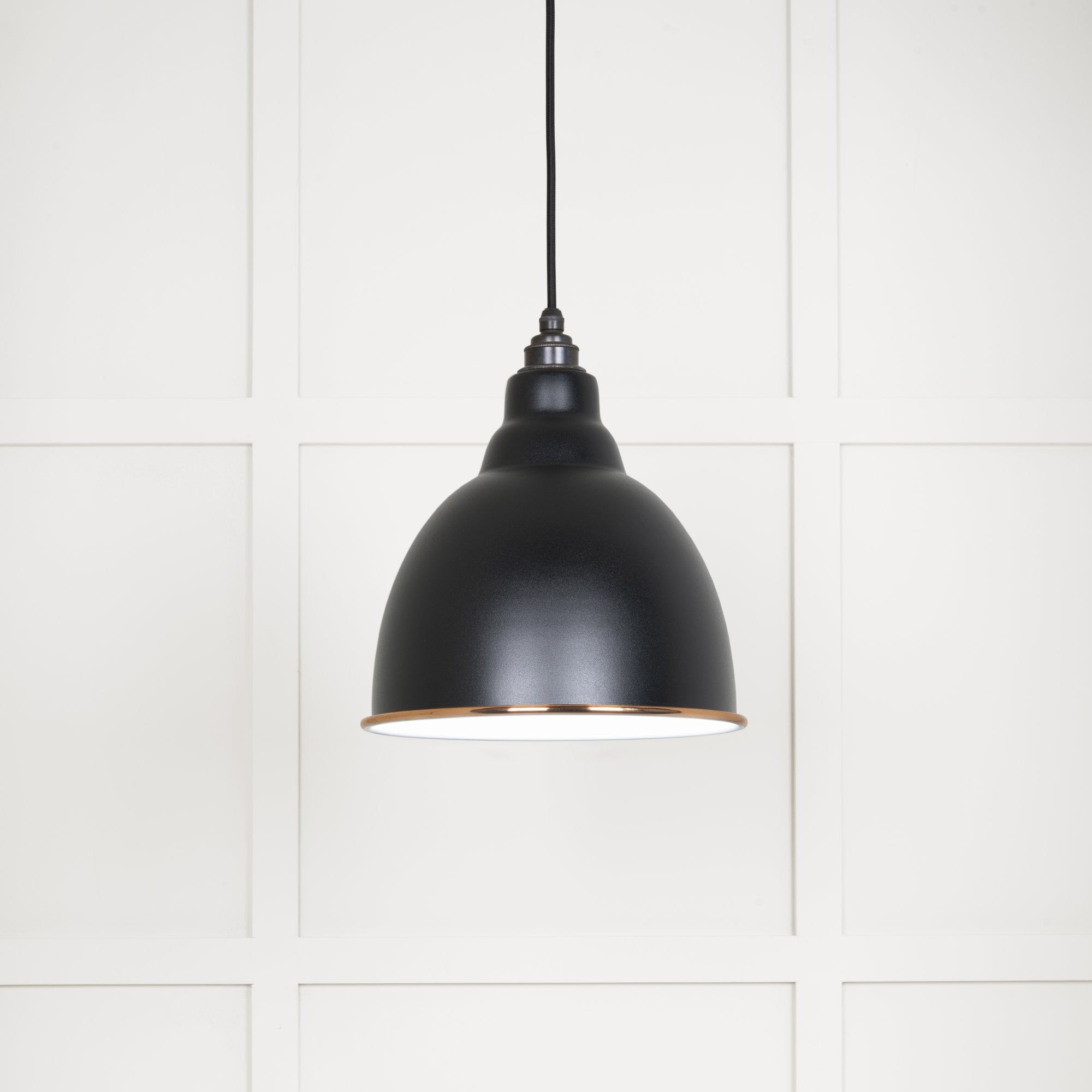 From The Anvil White Gloss Brindley Pendant - Elan Black