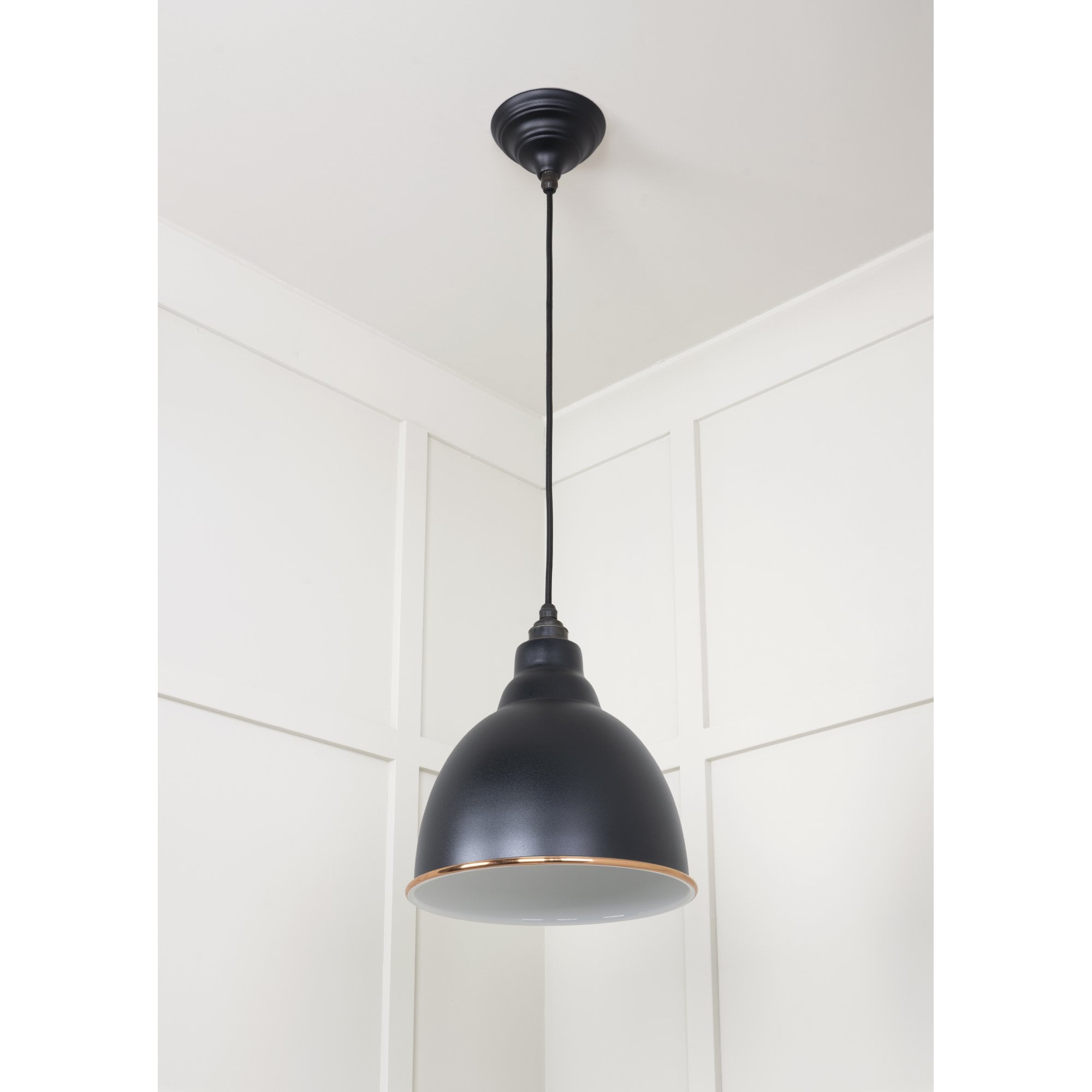 From The Anvil White Gloss Brindley Pendant - Elan Black