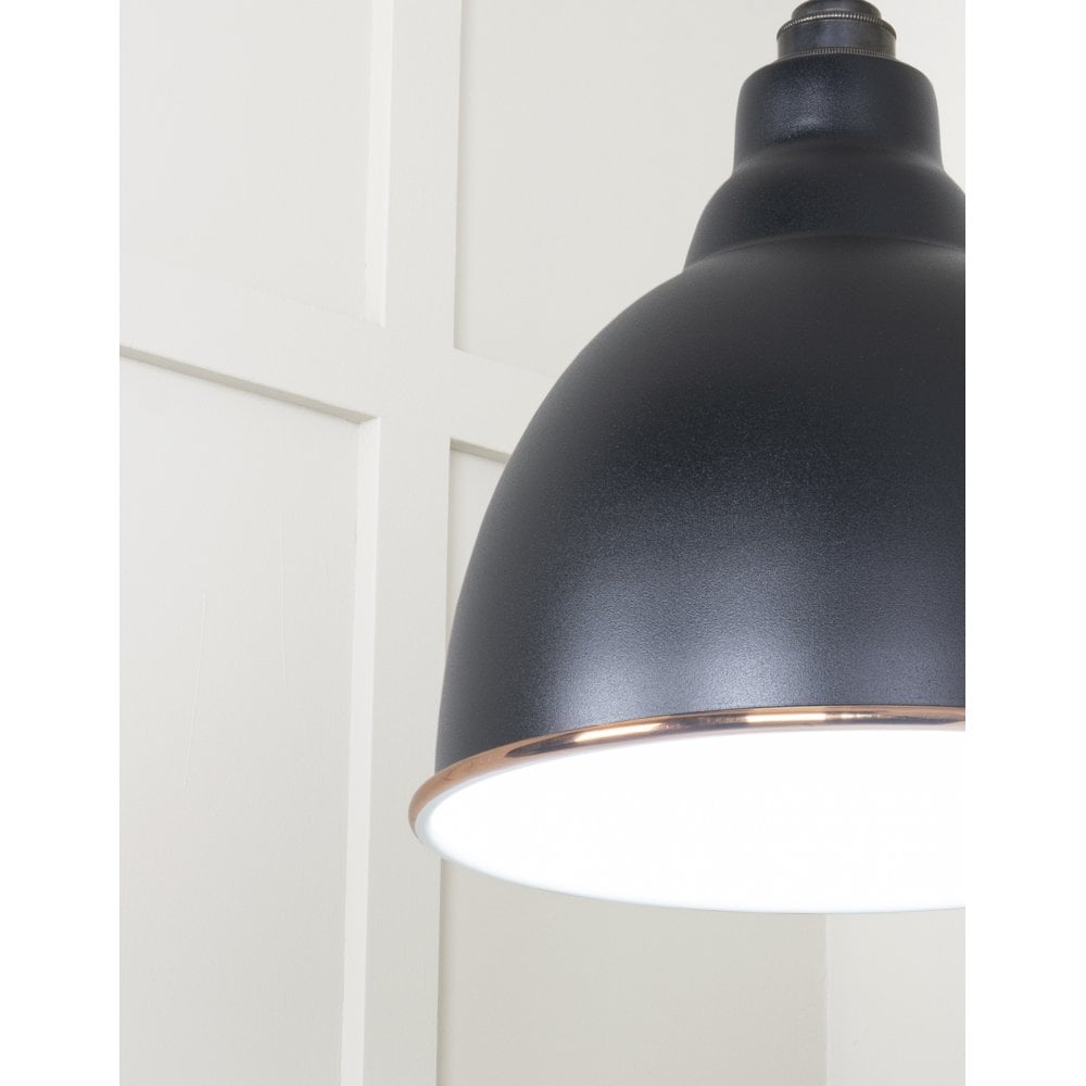 From The Anvil White Gloss Brindley Pendant - Elan Black