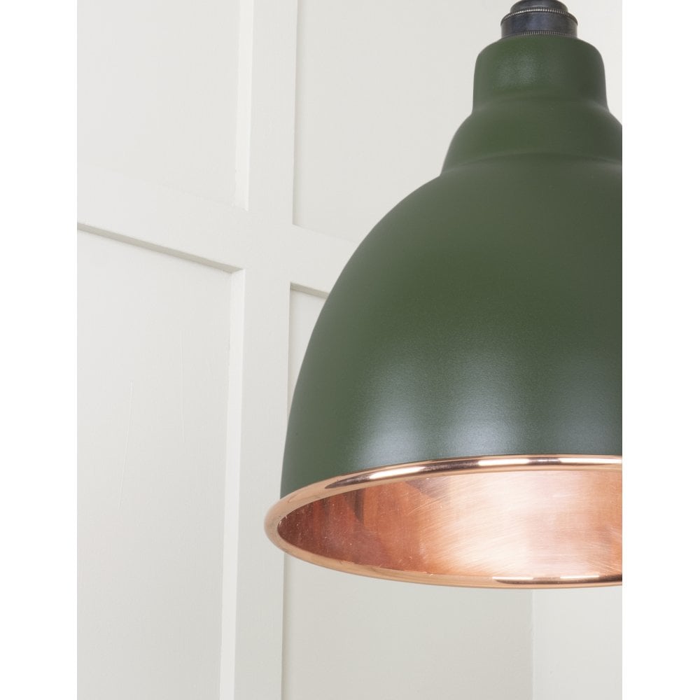 From The Anvil Smooth Copper Brindley Pendant - Heath (Earthy Green)