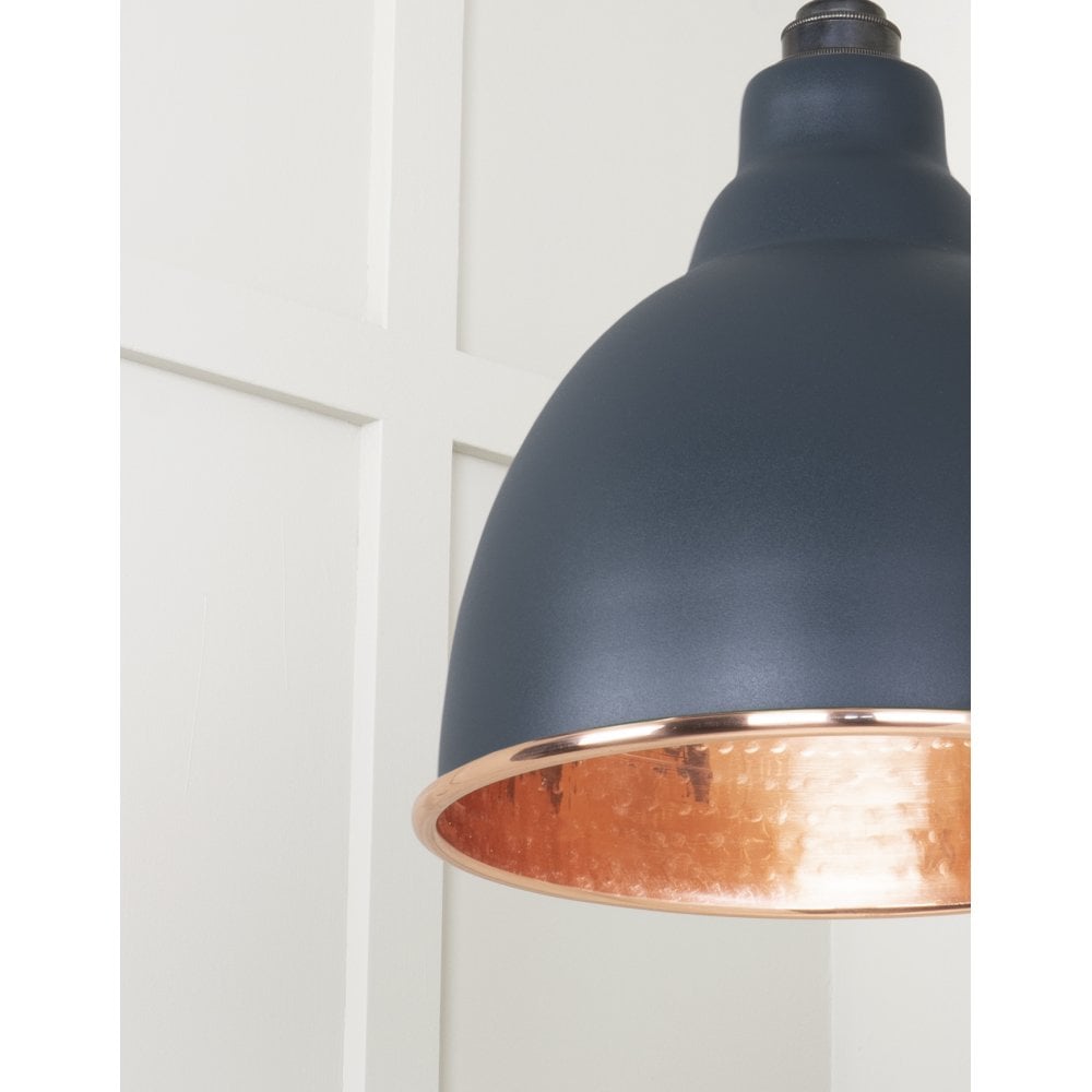 From The Anvil Hammered Copper Brindley Pendant - Soot (Dark Grey)