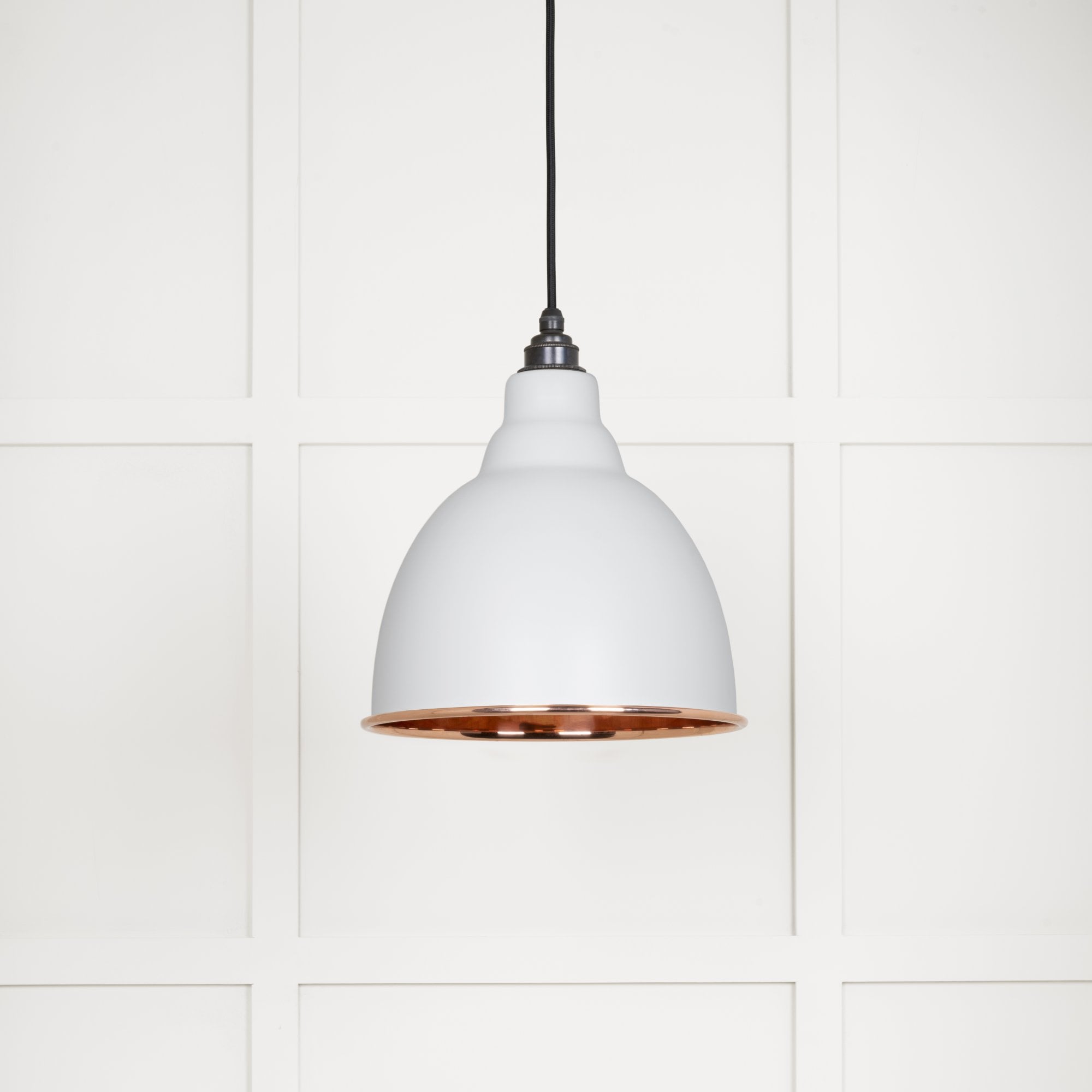 From The Anvil Smooth Copper Brindley Pendant - Flock (Matt White)