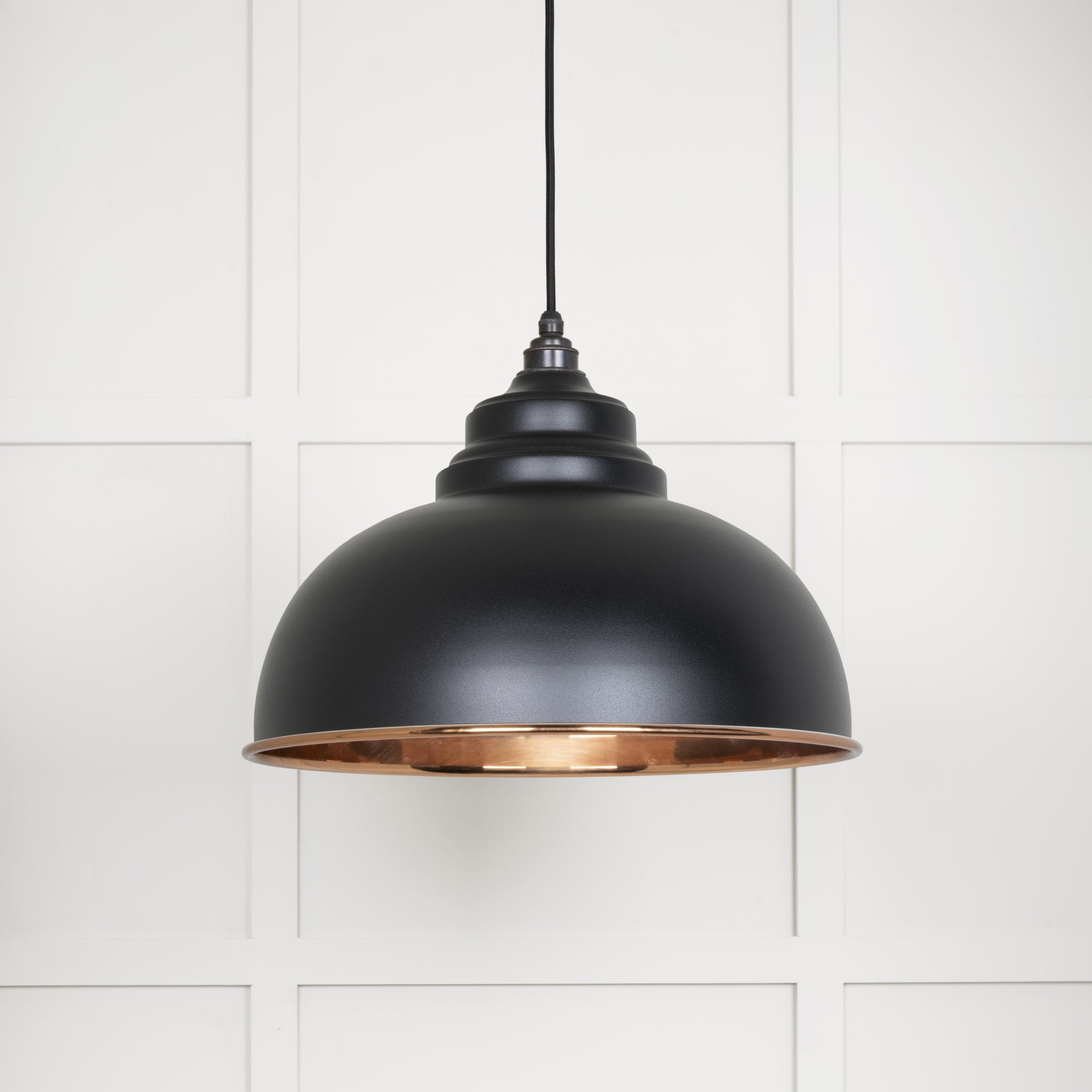 From The Anvil Smooth Copper Harborne Pendant - Elan Black
